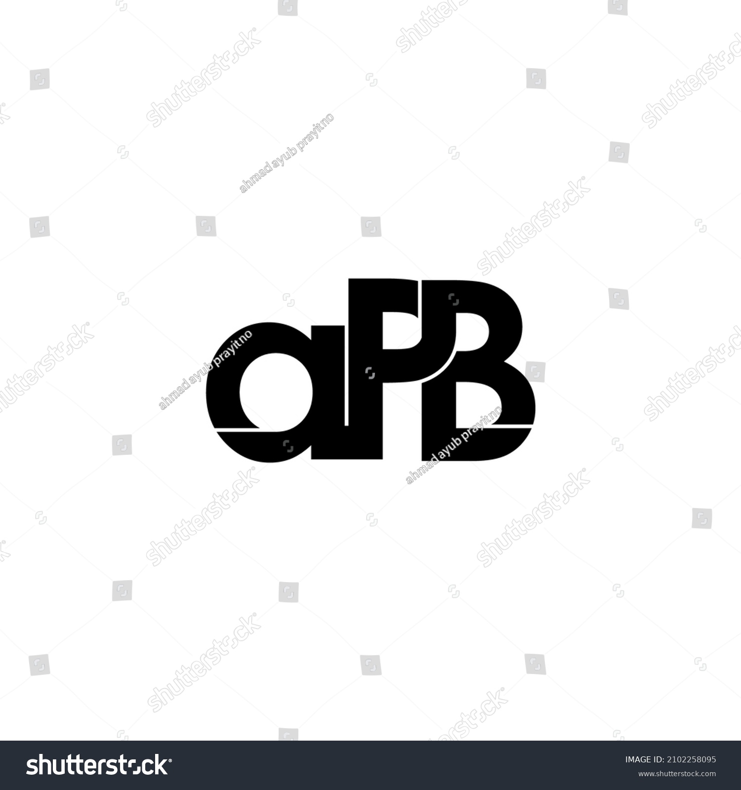 Apb Letter Original Monogram Logo Design Stock Vector (Royalty Free ...