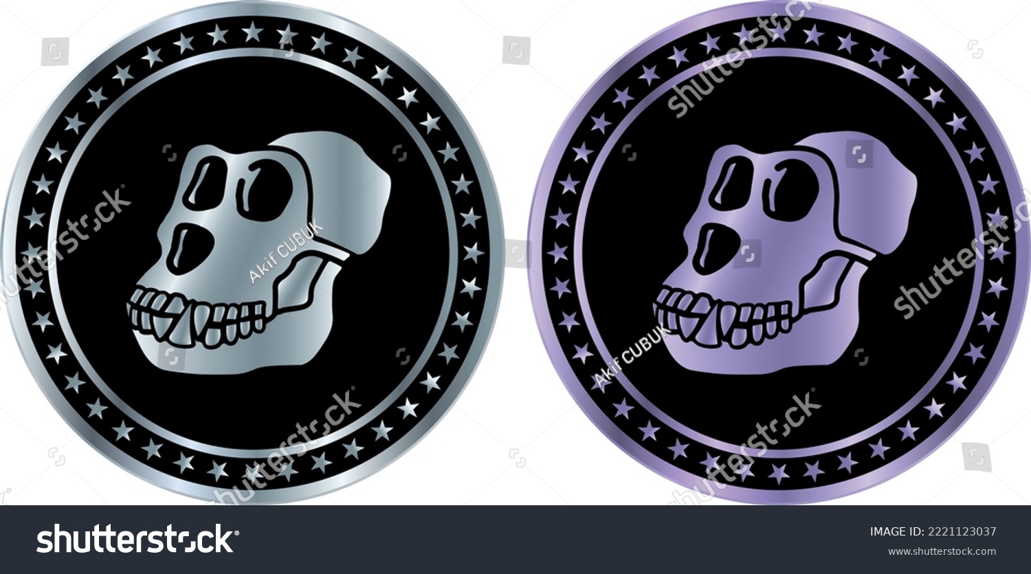 SVG of ape coin vector illustrations. 3d illustration. vector coins. svg