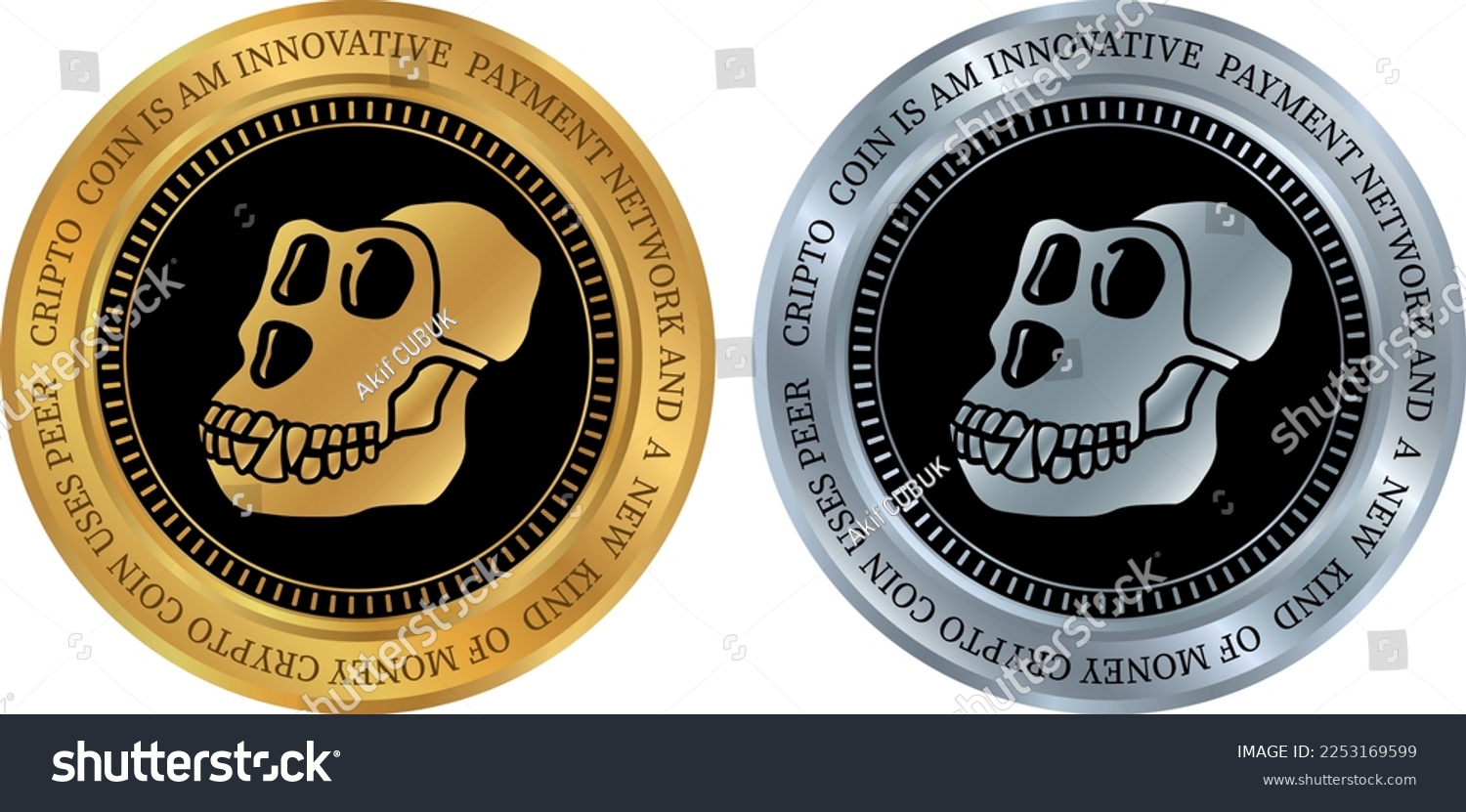 SVG of ape coin vector illustrations. 3d illustration. vector coins. svg