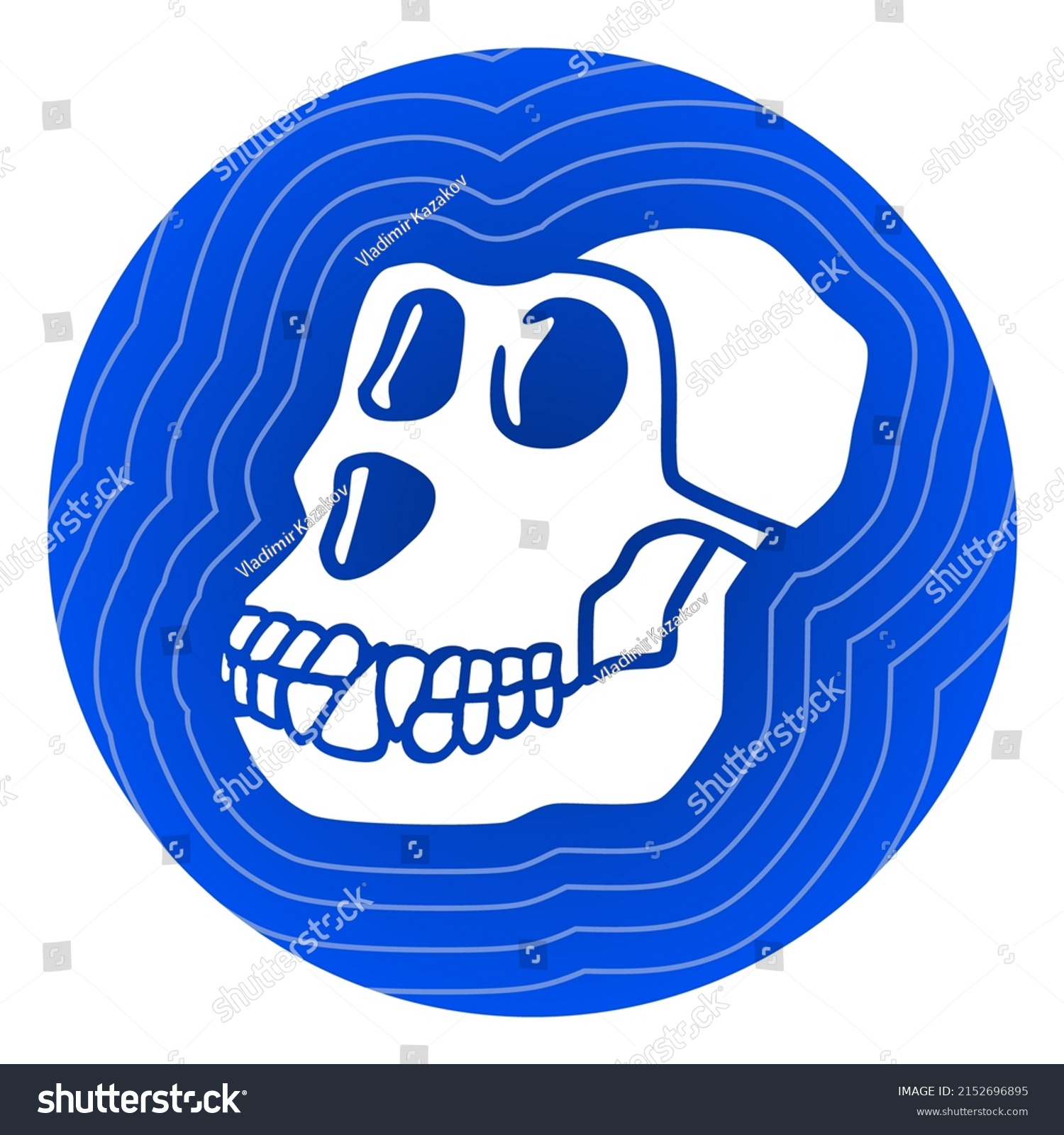 SVG of ApeCoin APE token symbol cryptocurrency logo coin icon in blue circle isolated on white background. Tokens allocated for BAYC and MAYC NFT holders for for WEB3 economy. Vector illustration. svg
