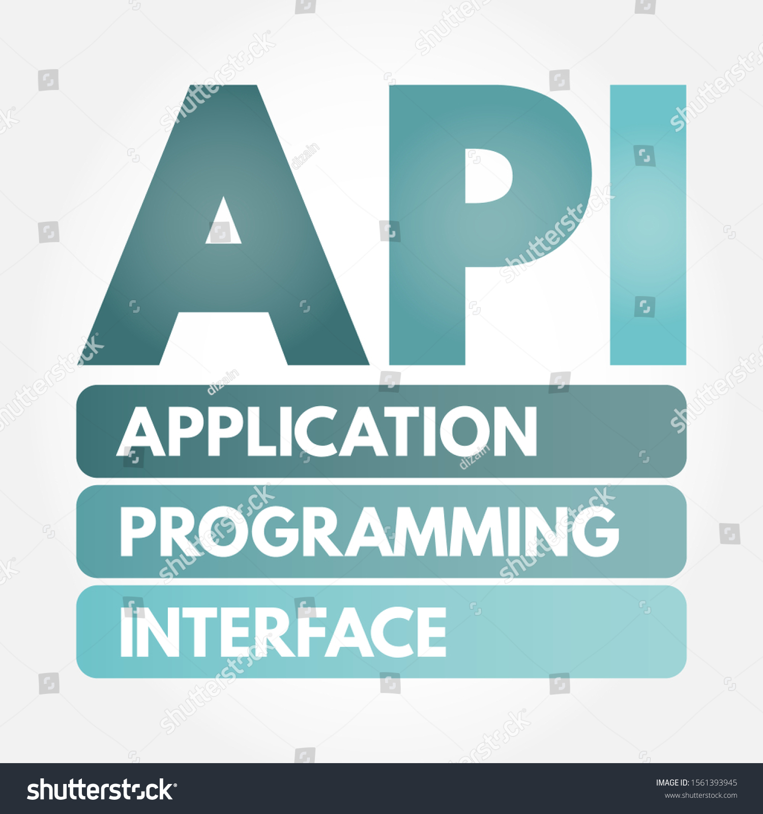 Api Application Programming Interface Acronym Technology Stock Vector ...