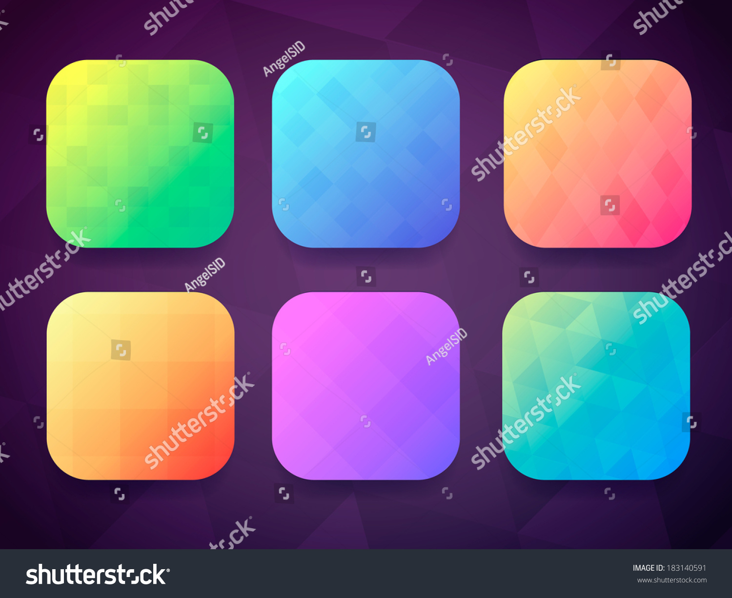 App Icons Background Set Stock Vector (Royalty Free) 183140591 ...