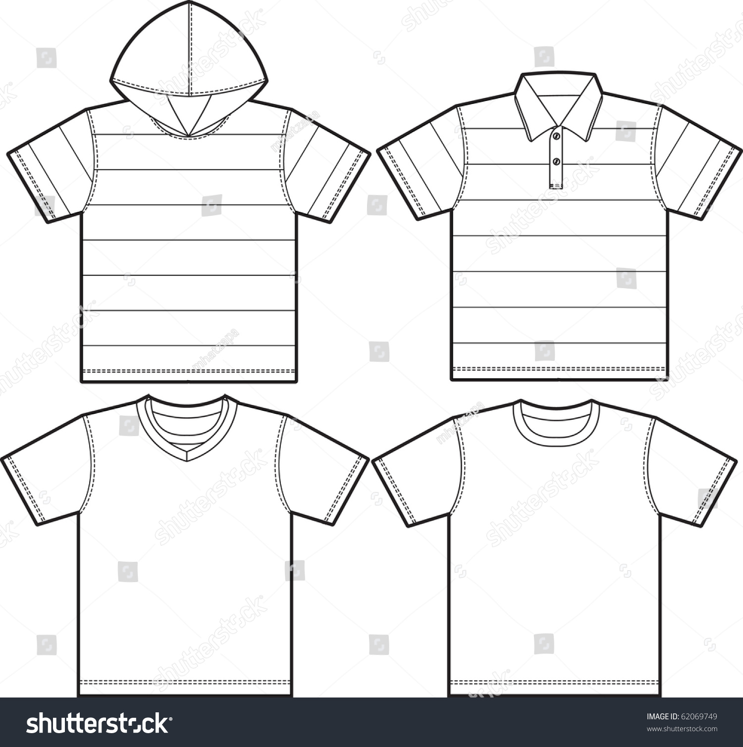 Apparel Templates Stock Vector Illustration 62069749 : Shutterstock