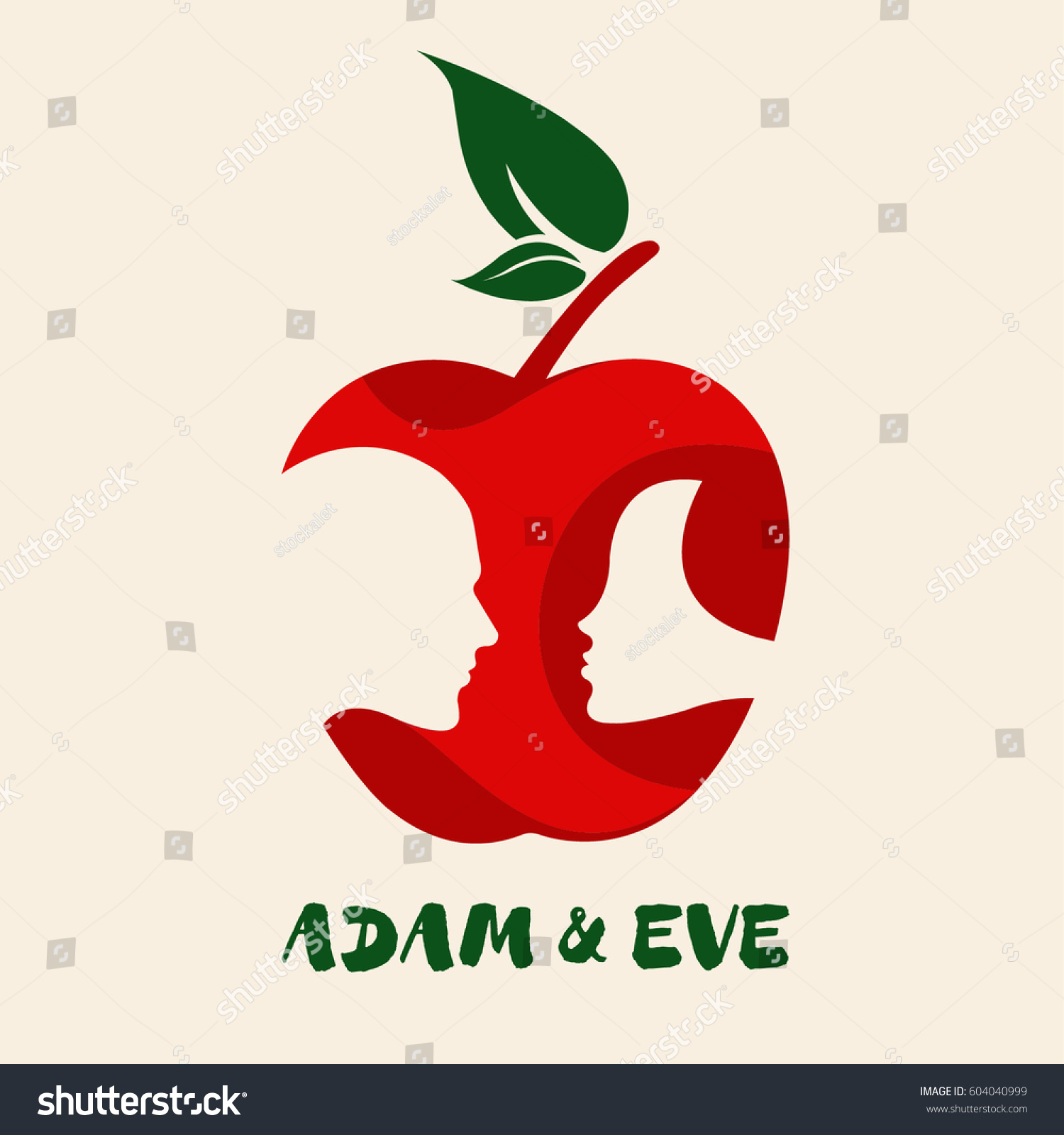 アップルの記号とアダム のベクター画像素材 ロイヤリティフリー