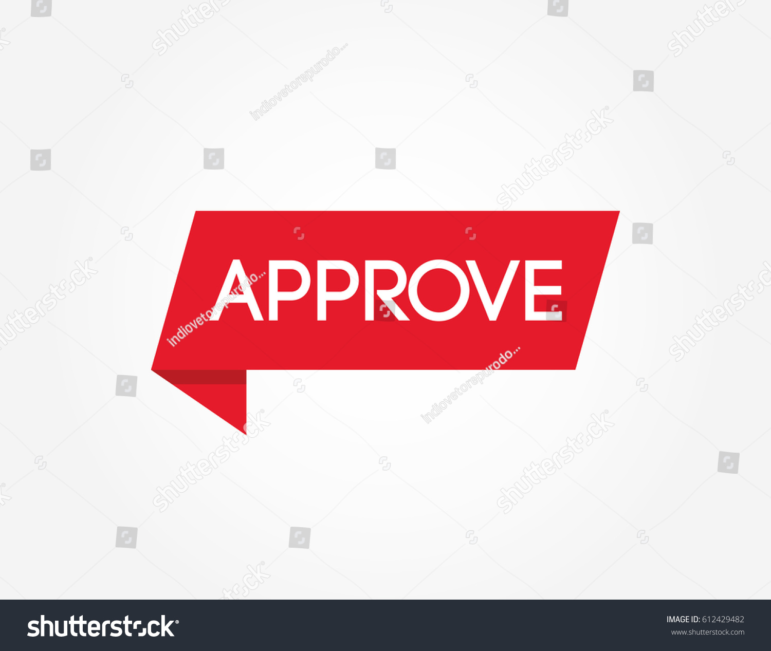 Approve Label Vector Stock Vector (Royalty Free) 612429482