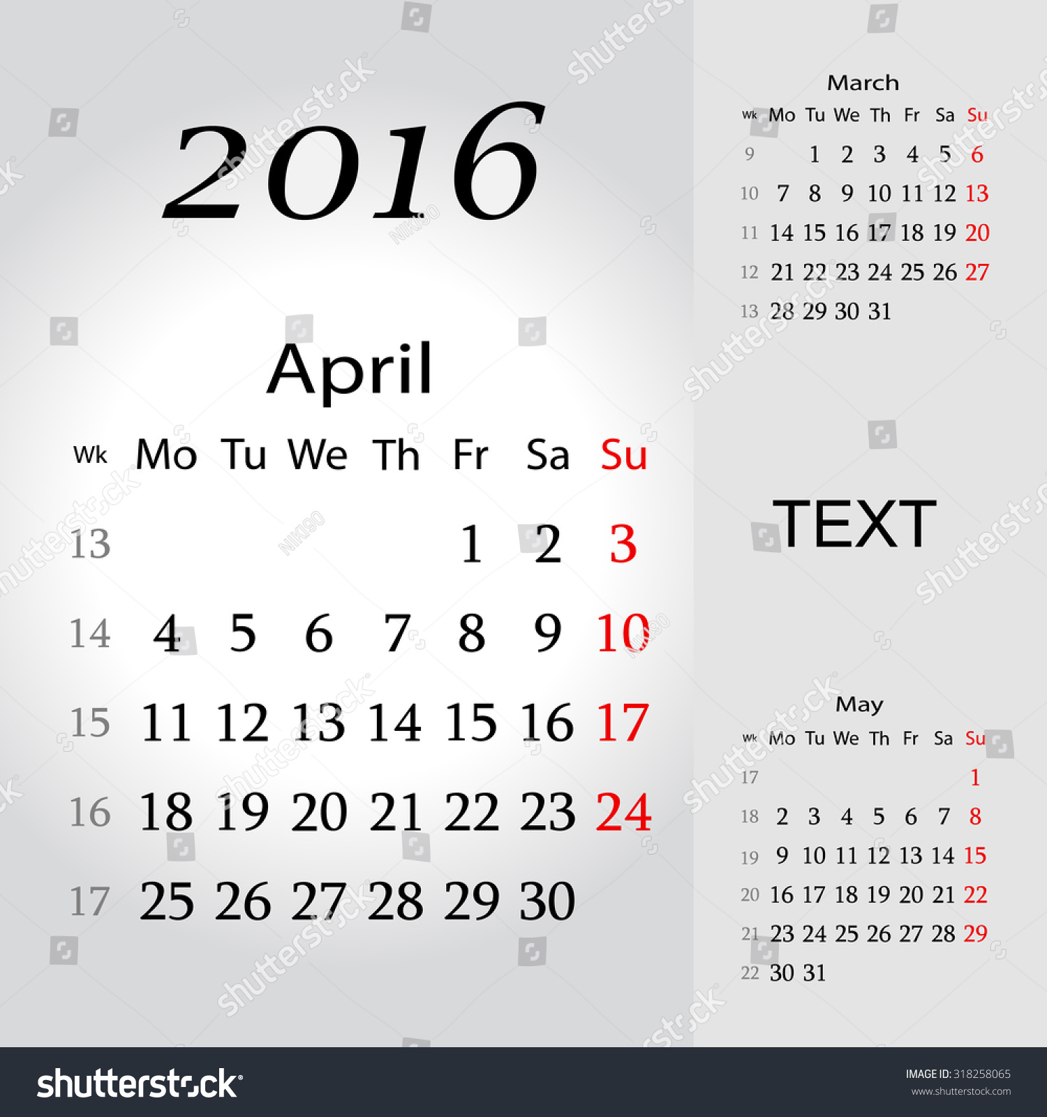 June 16 Calendar 16 Year Week Stock Vector Royalty Free Shutterstock