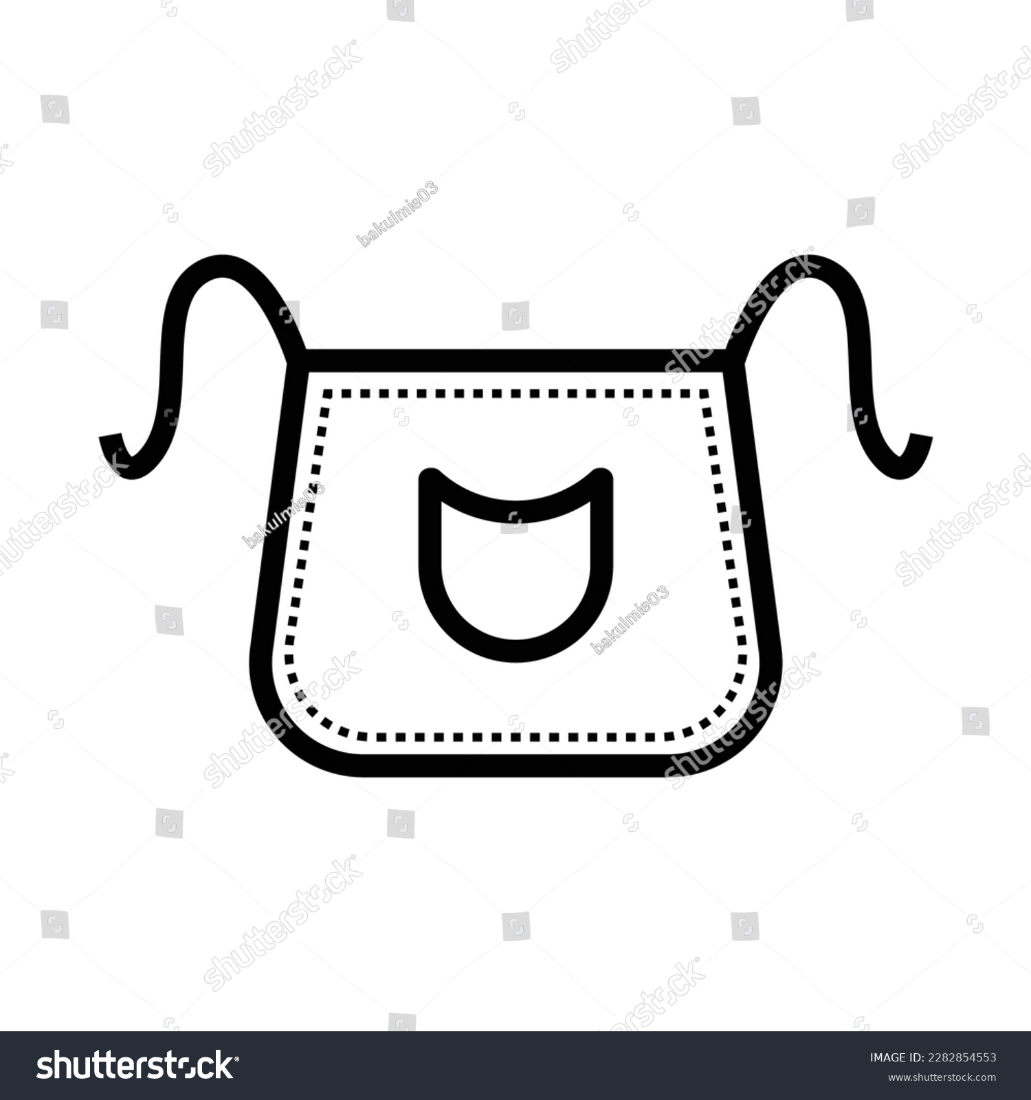 recommend clip art: Apron icon vector on trendy design