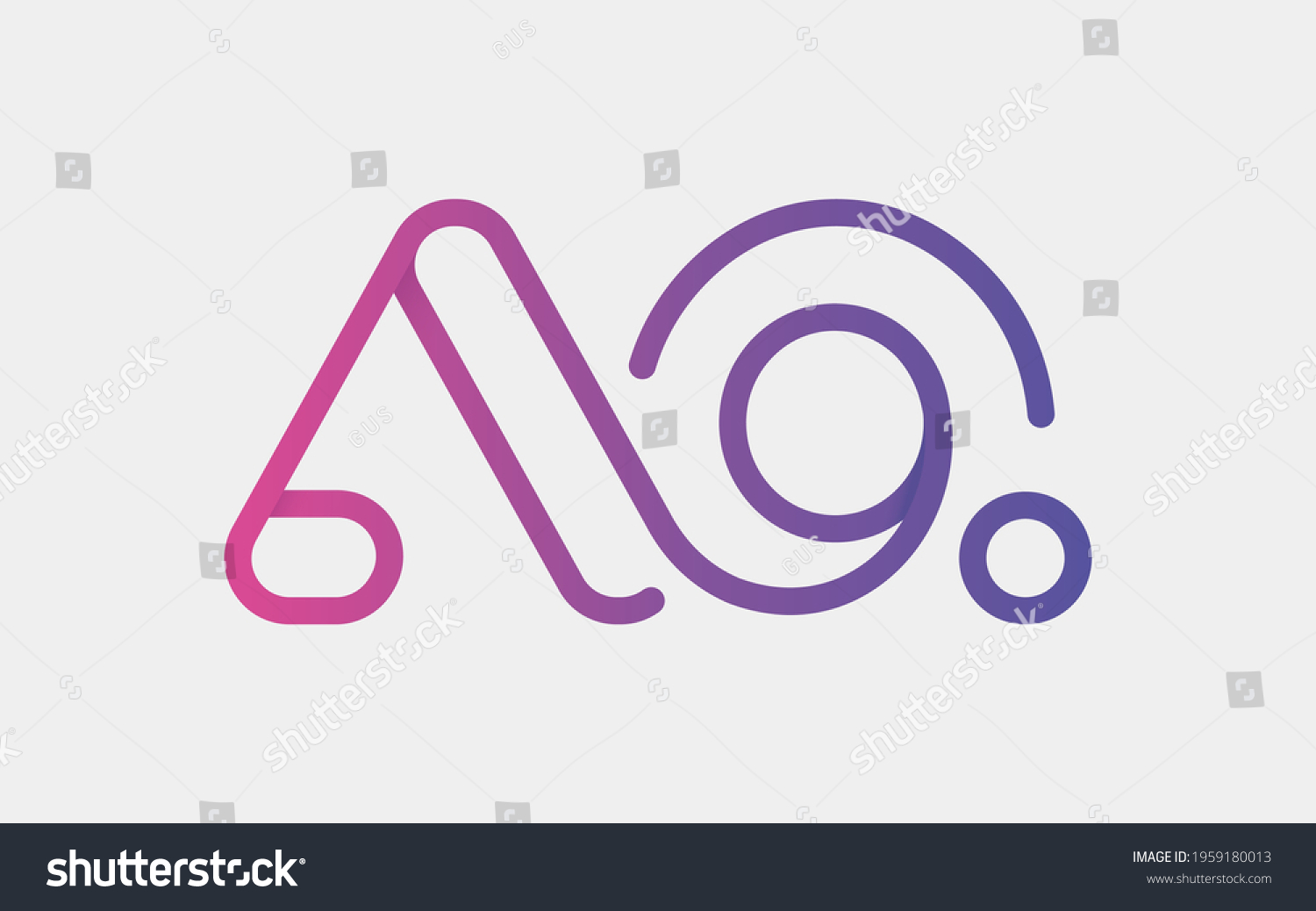 SVG of AQ Monogram tech with a monoline style. Looks playful but still simple and futuristic. A perfect logo for your tech company or any futuristic design project. svg