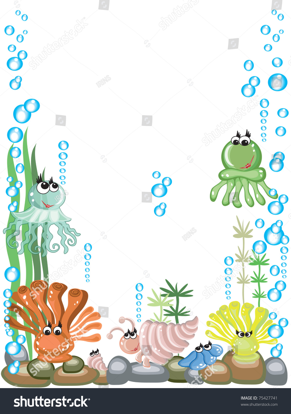 Aquariumbackground Vector Stock Vector 75427741 - Shutterstock