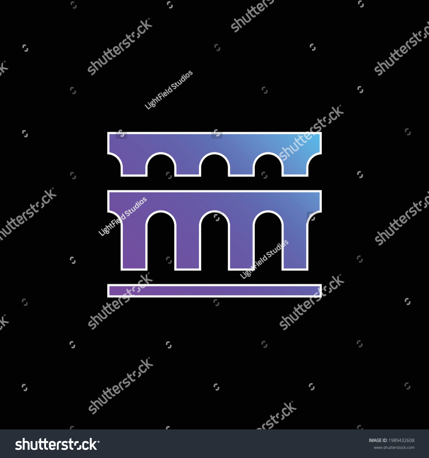 SVG of Aqueduct blue gradient vector icon svg