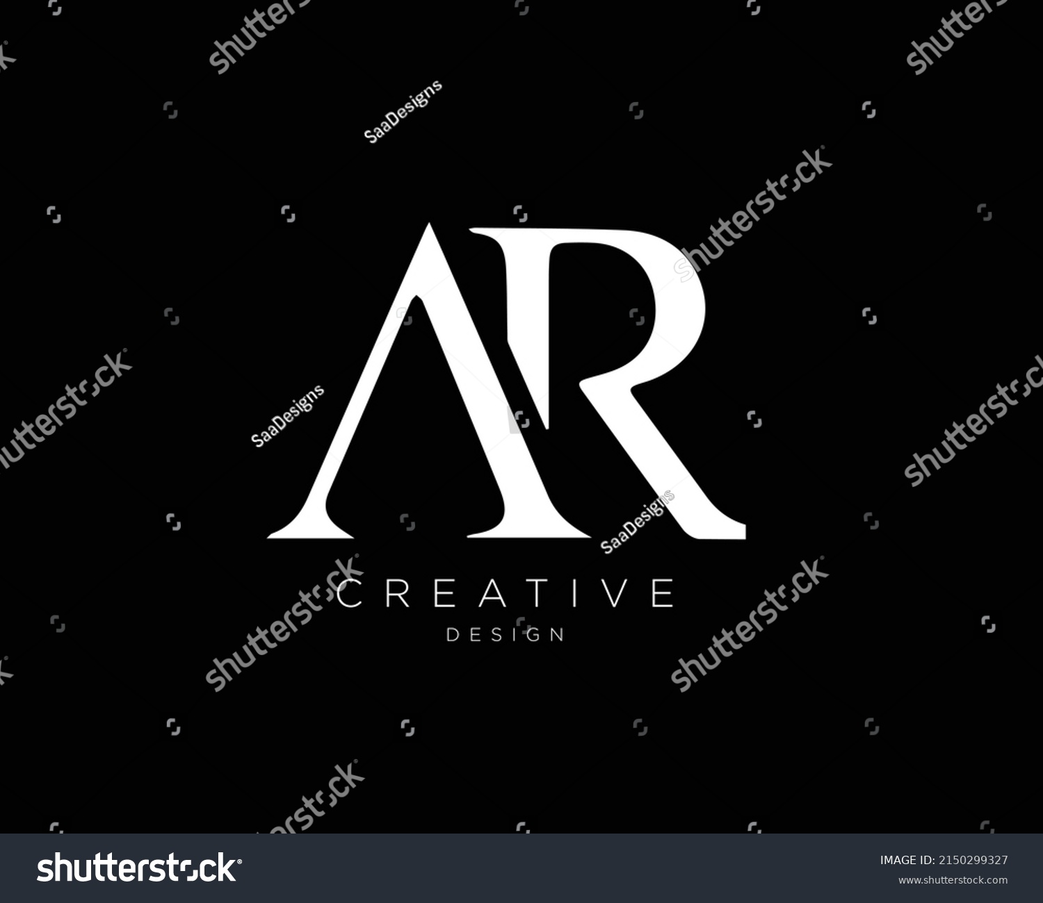 Ar Logo Design Initial Based Ar Stock Vector (Royalty Free) 2150299327 ...