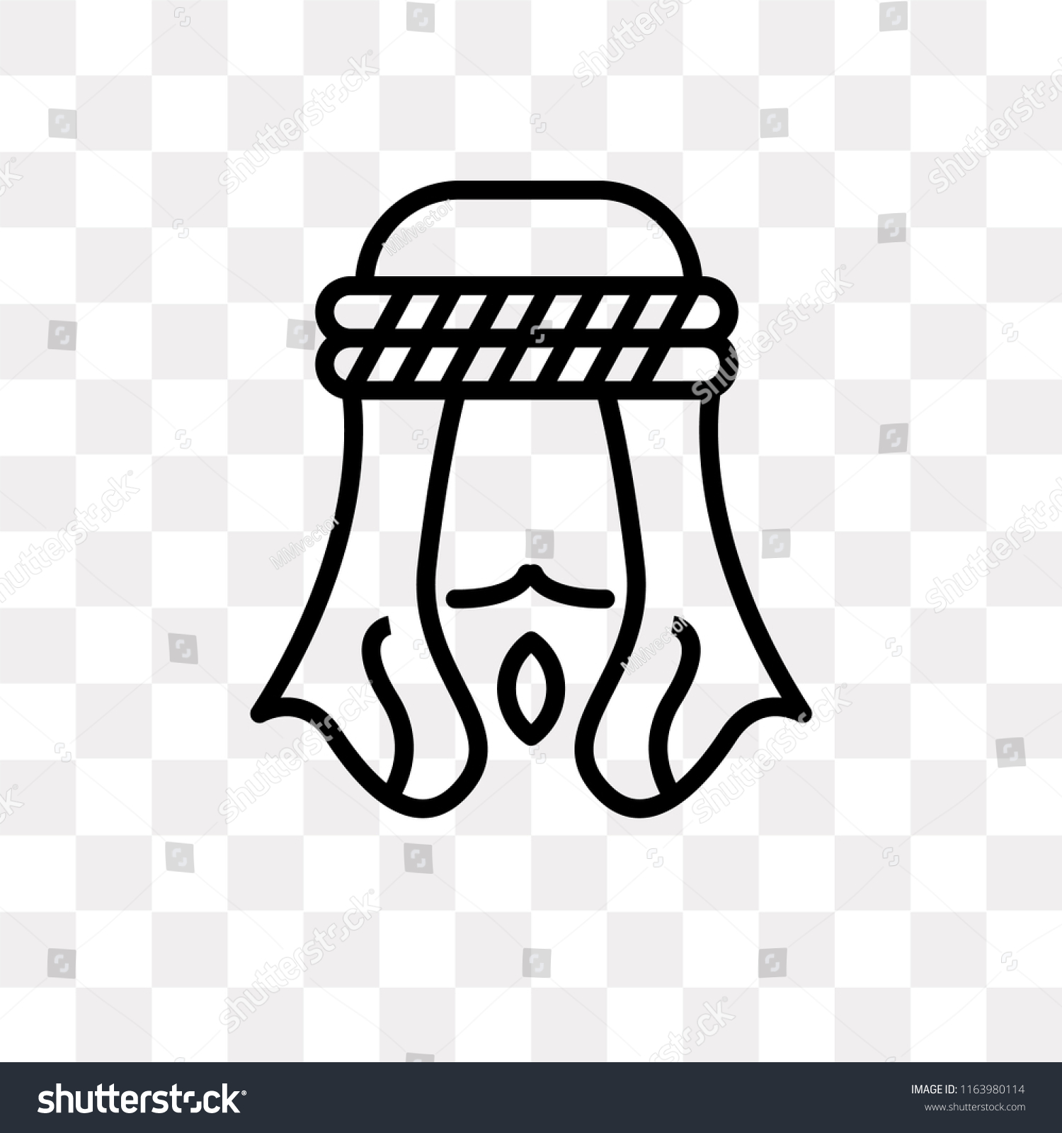 Arab Man Vector Icon Isolated On Stock Vector Royalty Free 1163980114