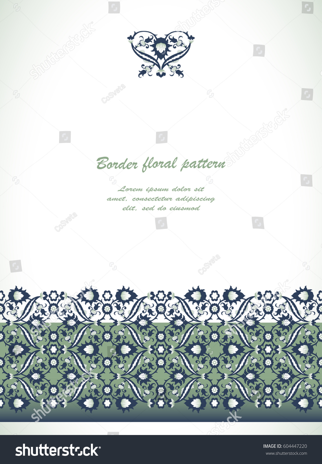arabesque lace damask seamless border floral stock vector royalty damask border template
