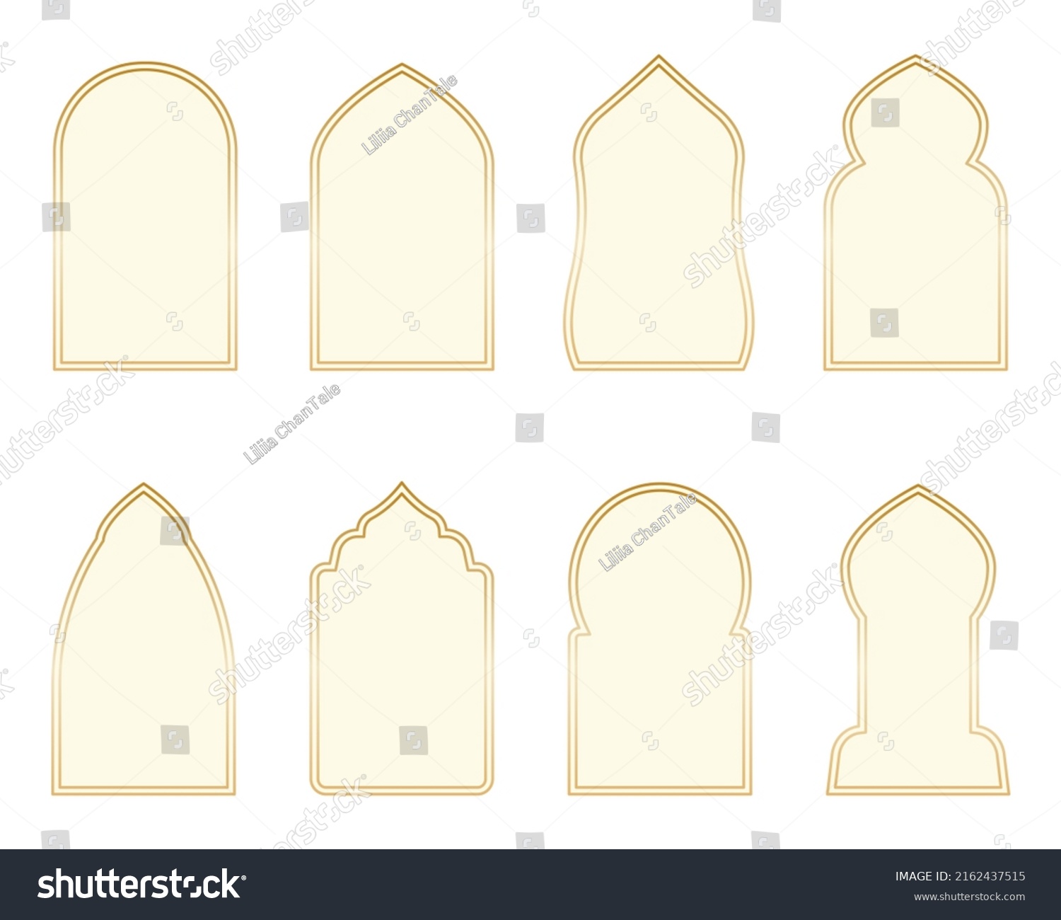 Arabic Arch Window Doors Templates Stock Vector (royalty Free 