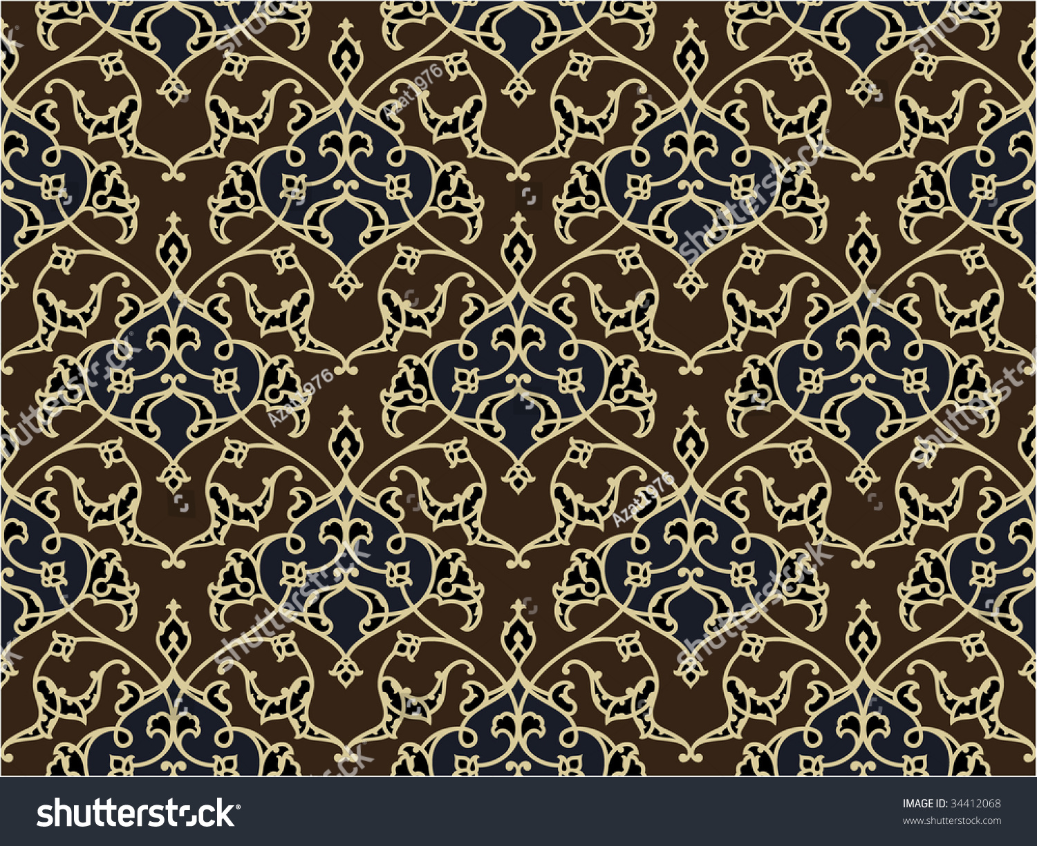 Arabic Floral Seamless Pattern Traditional Arabic Stock Vector (Royalty ...