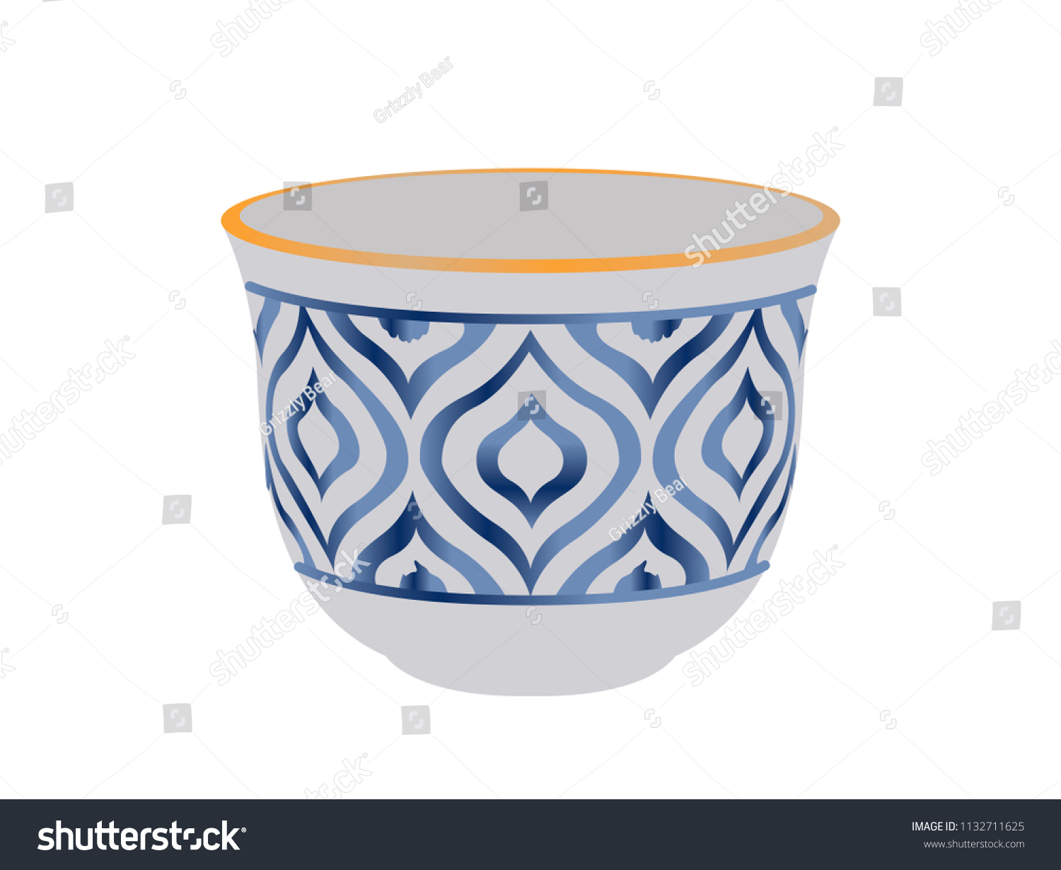 SVG of Arabic Lebanese Turkish Coffee Cup - Vector Illustration Isolated Icon svg