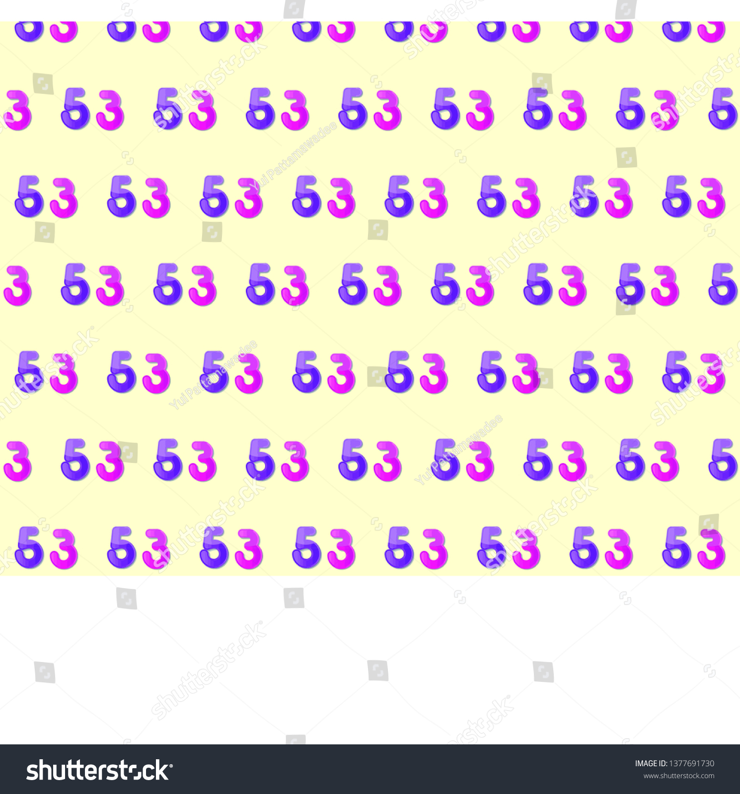 Arabic Numbers On Color Background Vector Stock Vector (Royalty Free ...