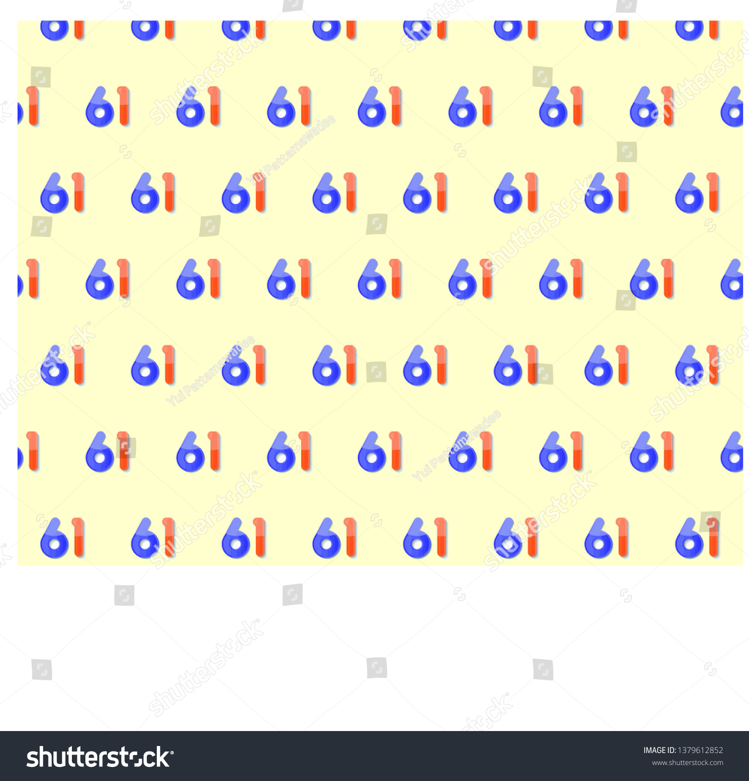 Arabic Numbers On Yellow Background Vector Stock Vector (Royalty Free ...