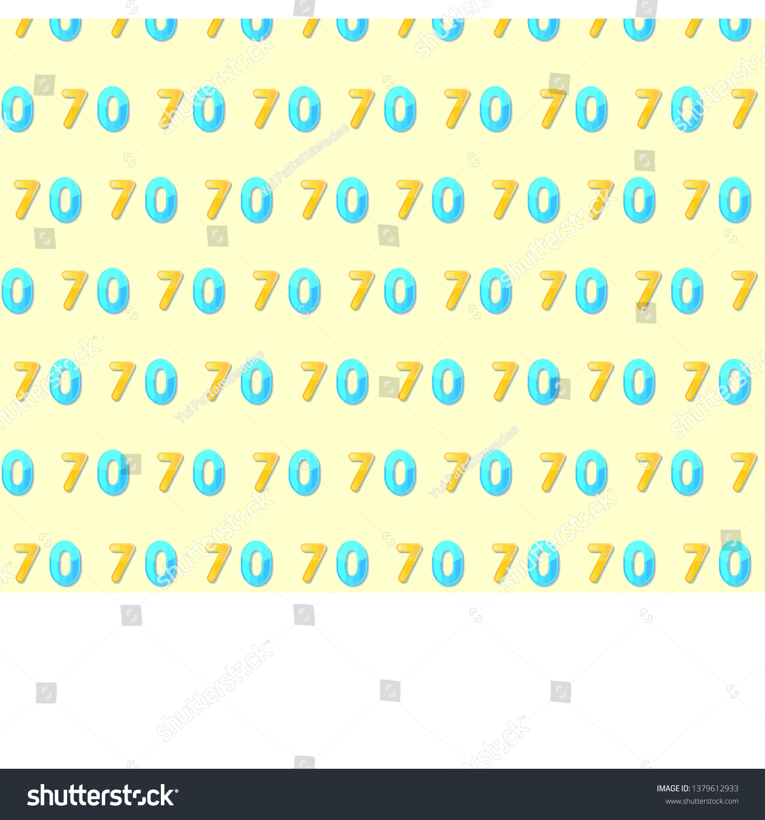 Arabic Numbers On Yellow Background Vector Stock Vector (Royalty Free ...