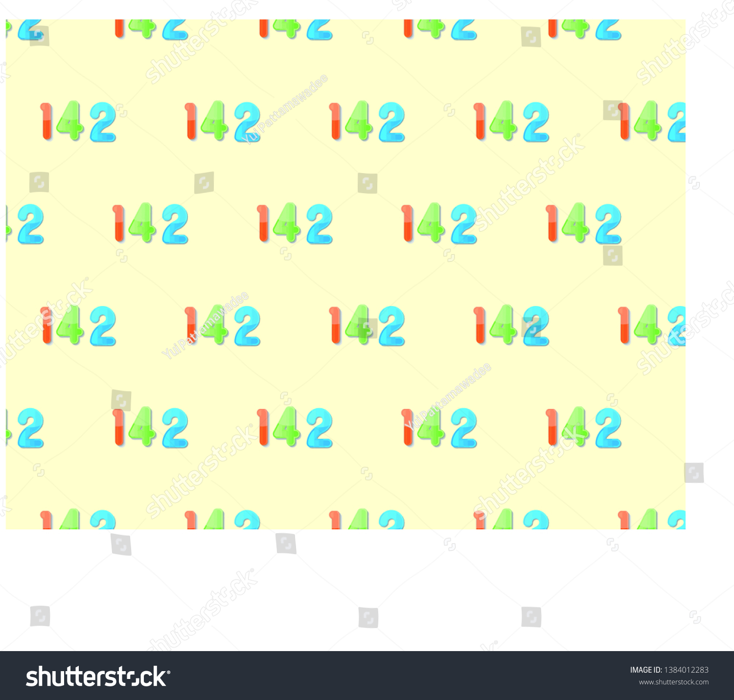 Arabic Numbers On Yellow Background Vector Stock Vector (Royalty Free ...
