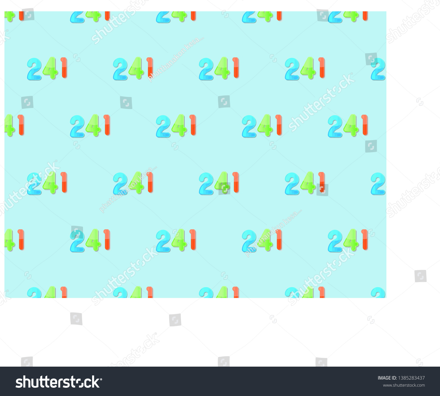 Arabic Numbers Vector Pattern Color Background: vector de stock (libre ...