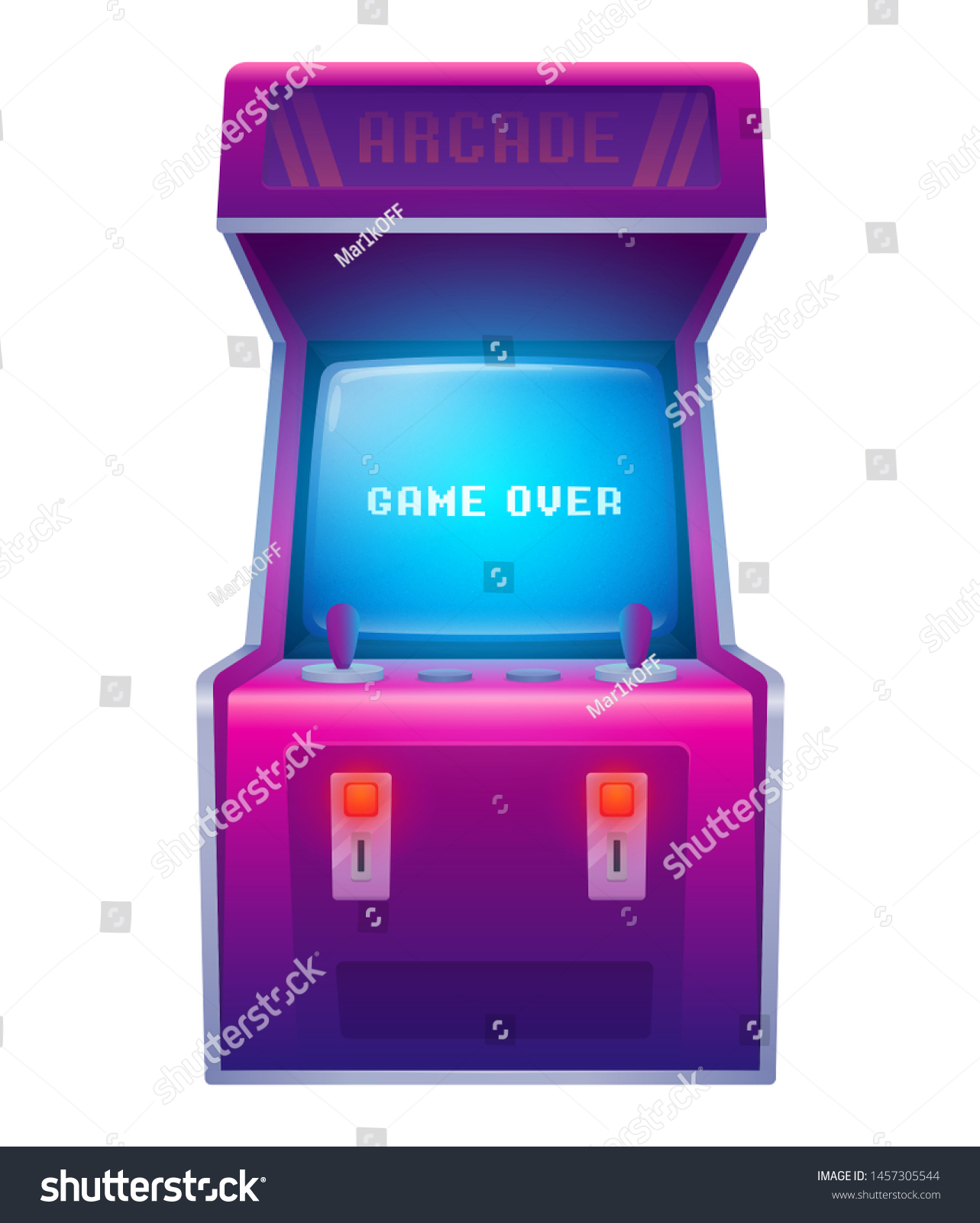 Arcade Machine Retro Arcade Game Machine Stock Vector (Royalty Free ...
