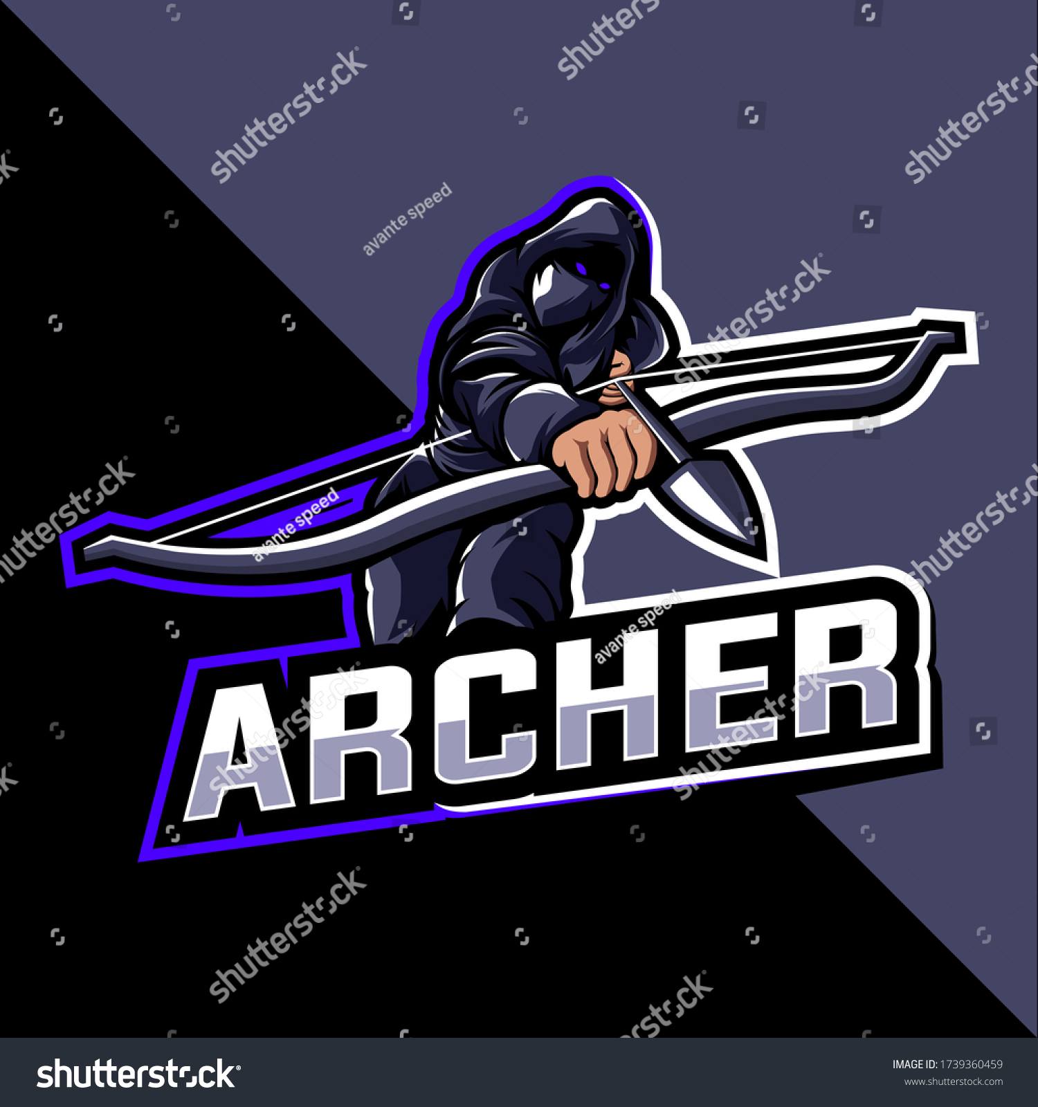 Archer Esport Mascot Logo Vector: เวกเตอร์สต็อก (ปลอดค่าลิขสิทธิ์ ...