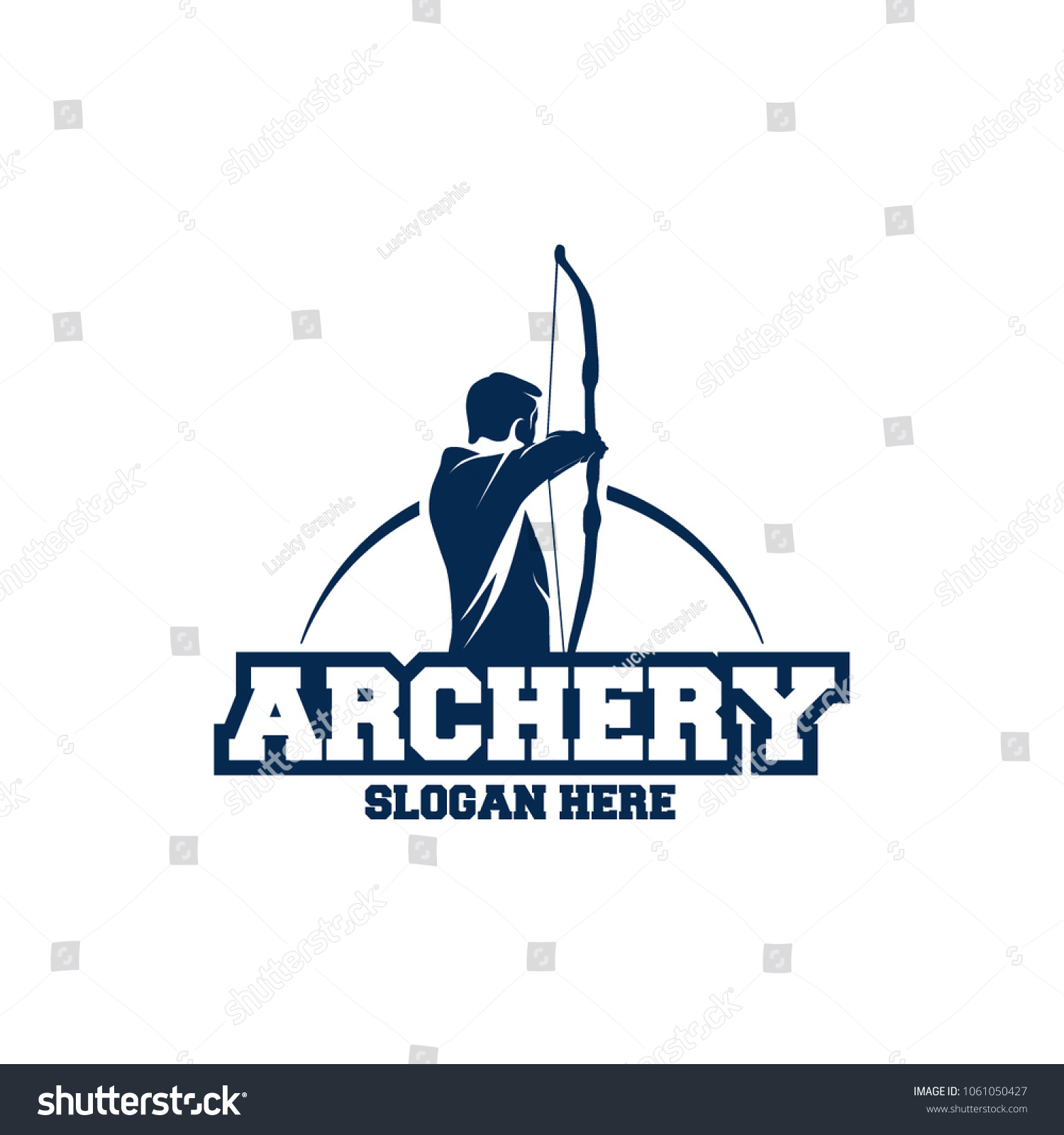 Archer Logo Designs Concept Archery Silhouette Stock Vector (Royalty ...