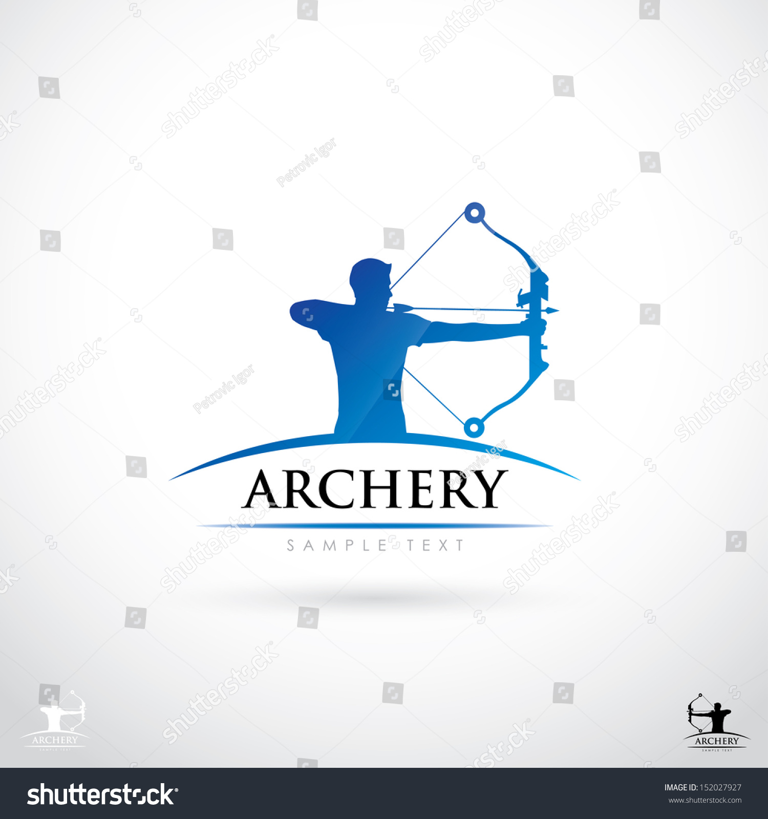 Archery Sign Vector Illustration Stock Vector 152027927 - Shutterstock