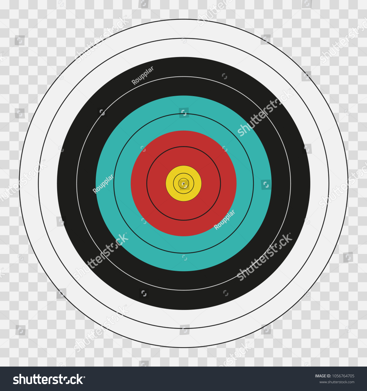 Archery Target On Transparent Background Vector Stock Vector Royalty Free