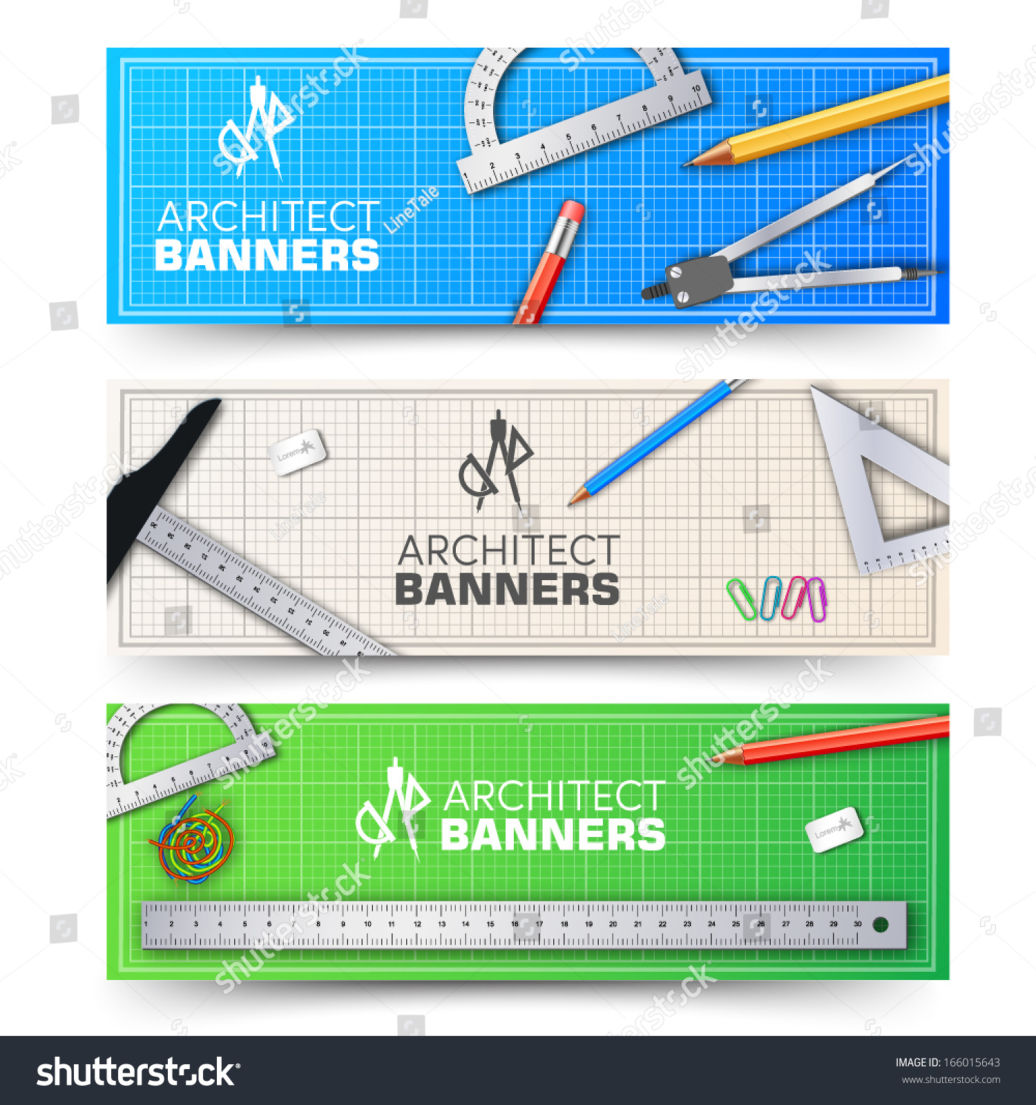 Architectural Banners. Vector Illustration, Eps10, Contains - 166015643 ...