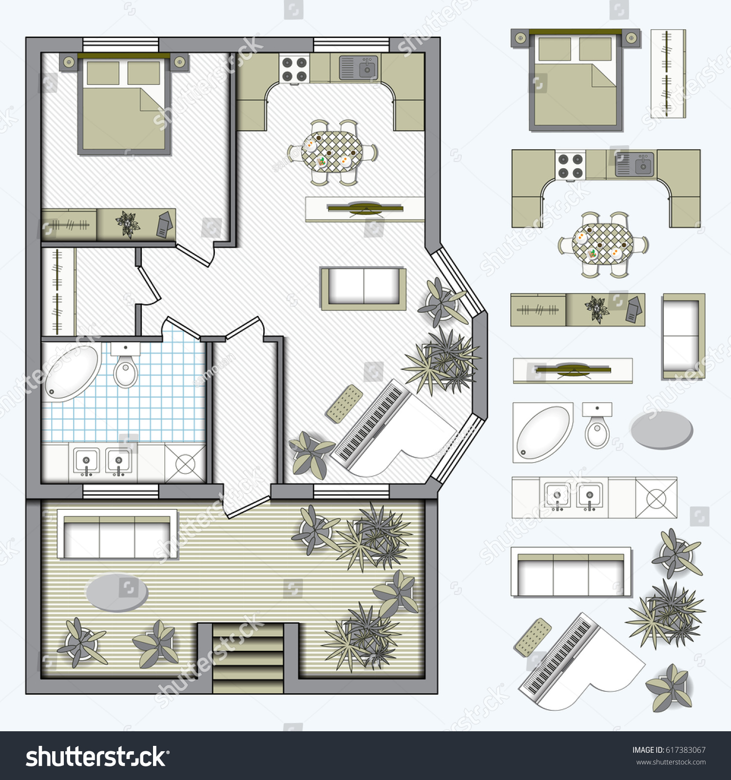 Architectural Color Floor Plan Furniture Top Stock Vector | architectural color floor plan furniture top stock vector Architectural Color Floor Plan Furniture Top Stock Vector | architectural color floor plan furniture top stock vector