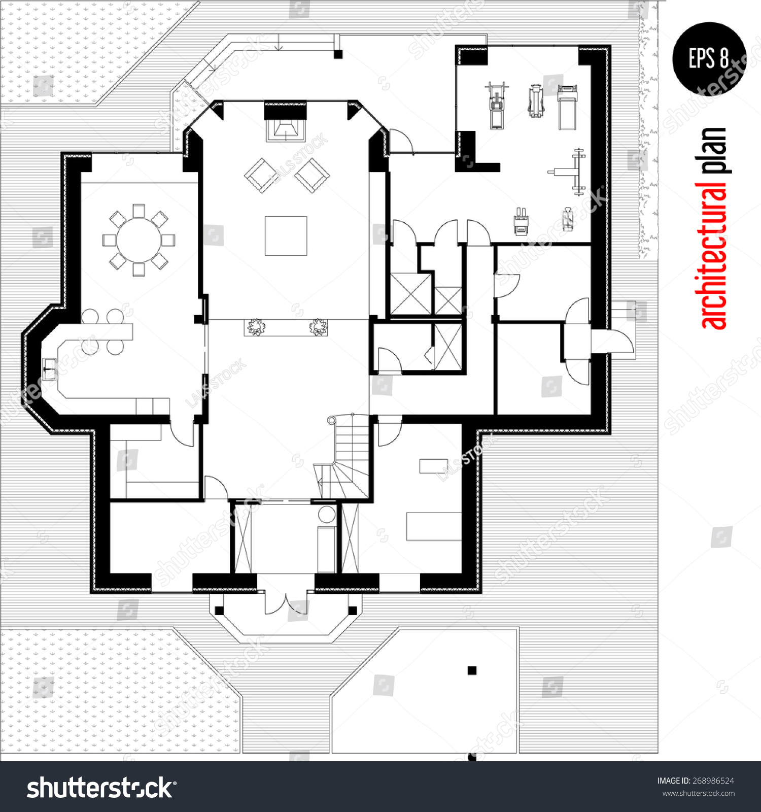 The layout of a private house The layout of a private house