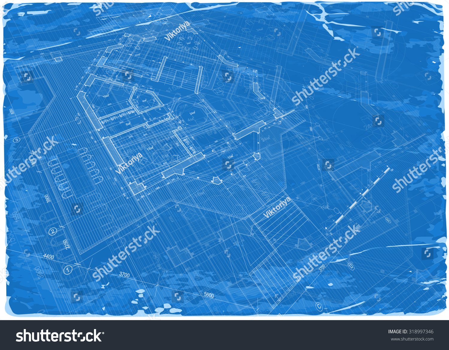 architecture-blueprint-3d-house-plan-vector-stock-vektor-royaltyfri