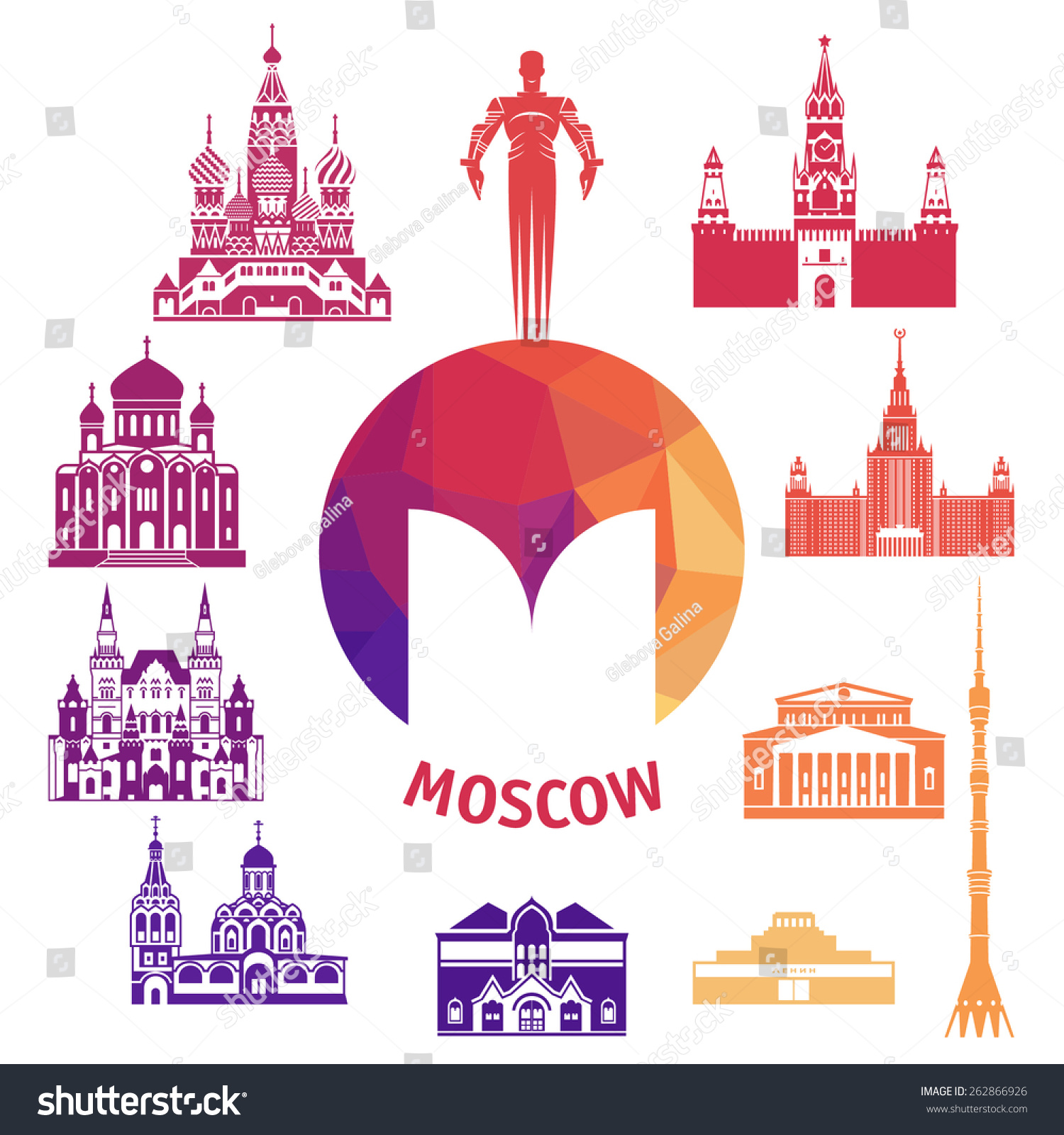 Architecture Moscow Stock Vector (Royalty Free) 262866926 | Shutterstock