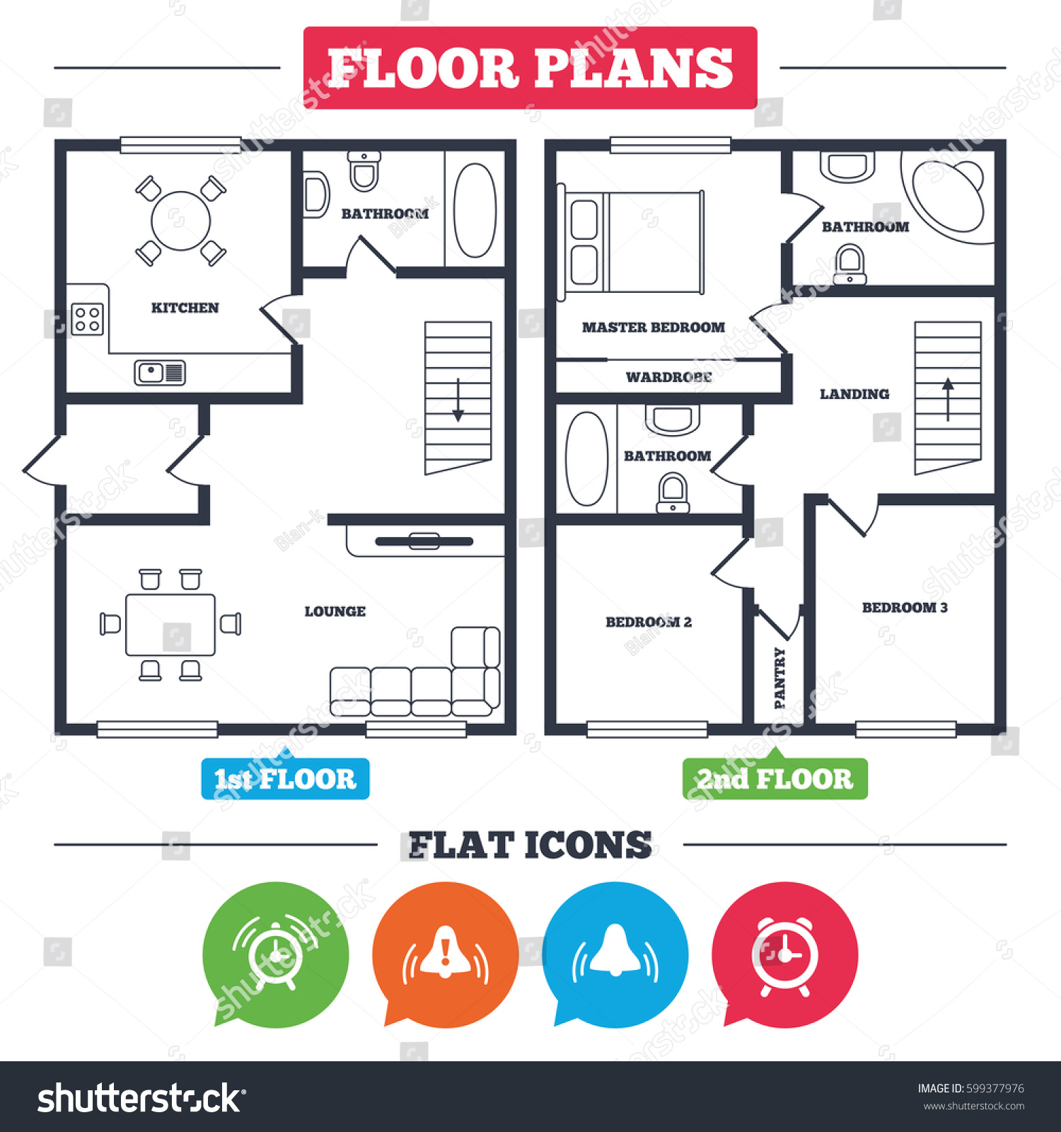 Architecture Plan Furniture House Floor Plan Stock Vector (2018 ... Architecture Plan Furniture House Floor Plan Stock Vector (2018 ...