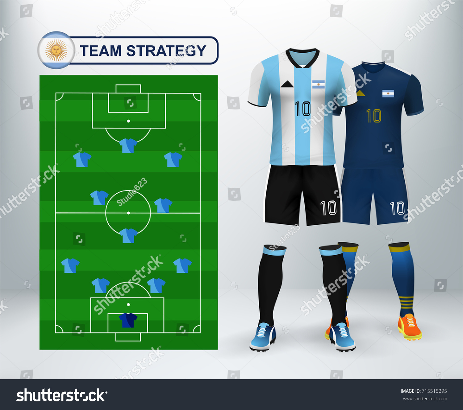 kit vector home Jersey Argentina Kit Vector Stock Away Home Soccer