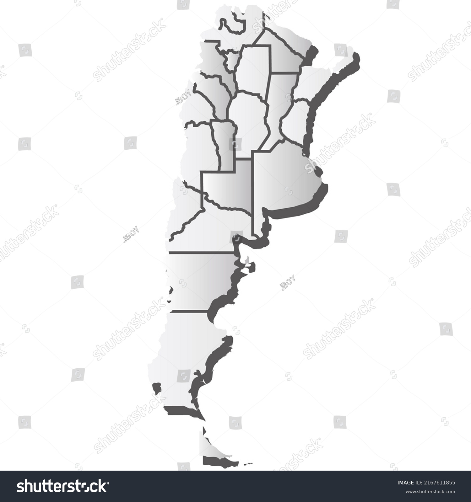 Argentina Map Silhouette White Icon Stock Vector (Royalty Free ...