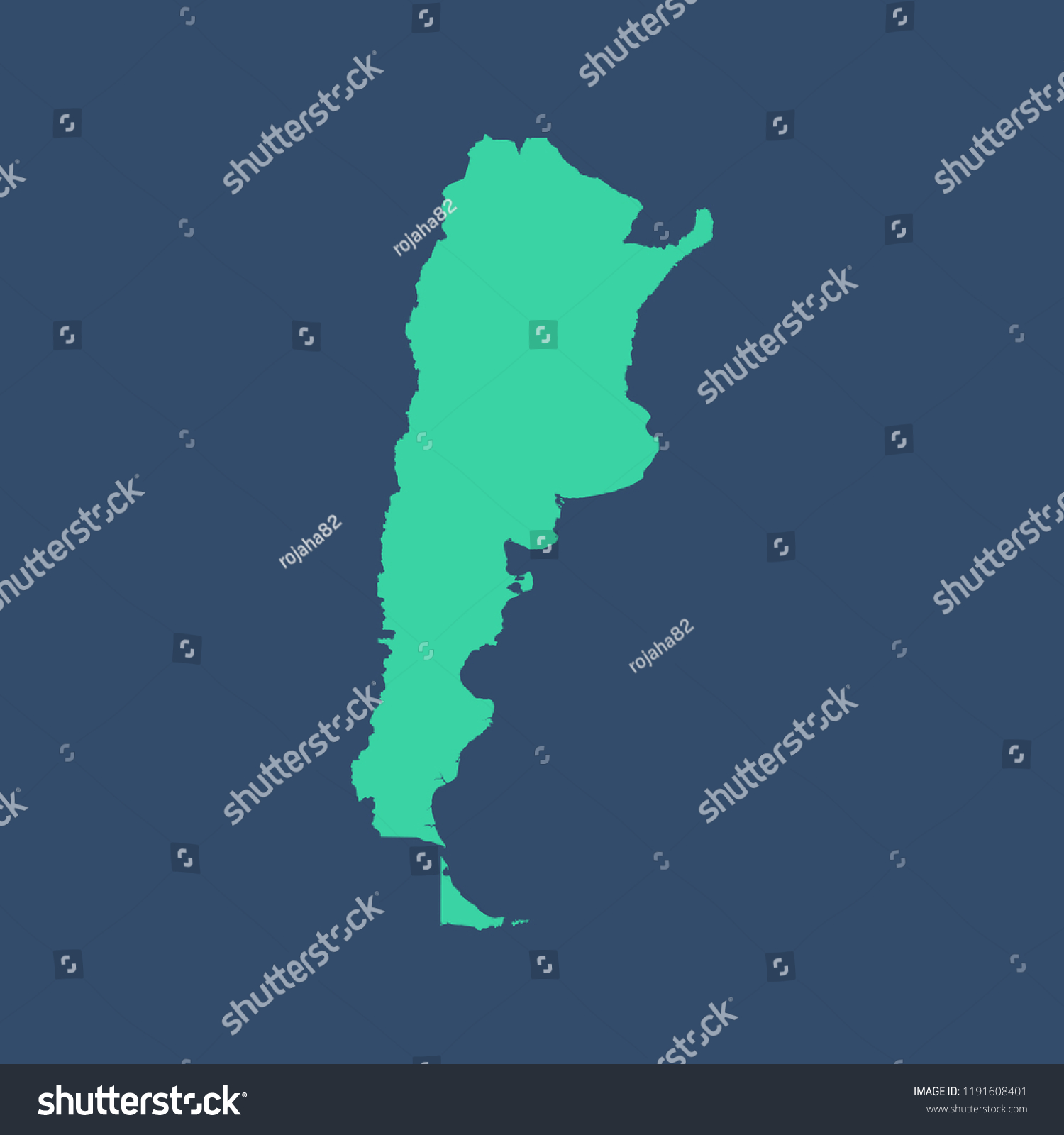 Argentina Map Vector Stock Vector (Royalty Free) 1191608401 | Shutterstock