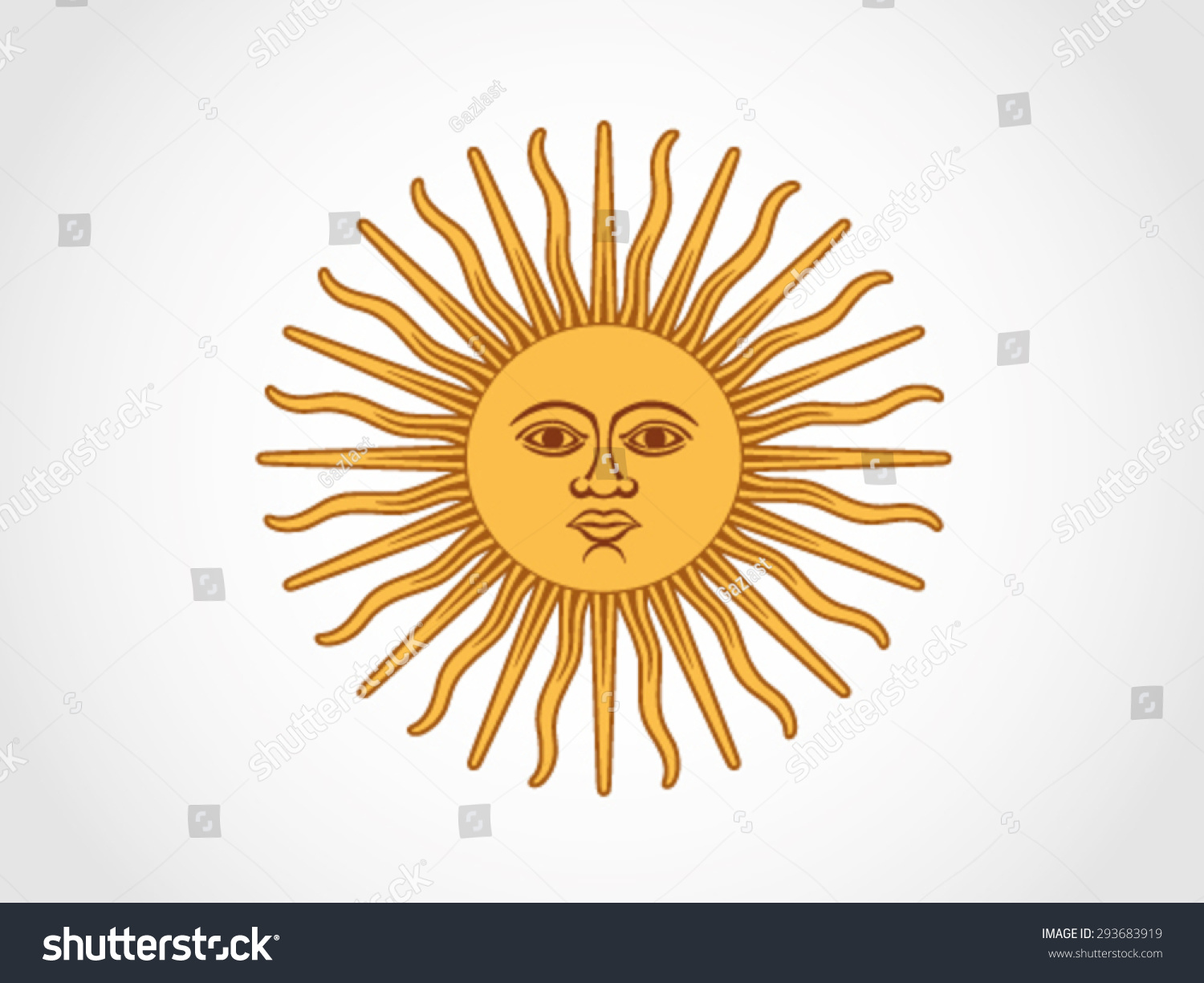 Argentina Sol De Mayo: vector de stock (libre de regalías) 293683919
