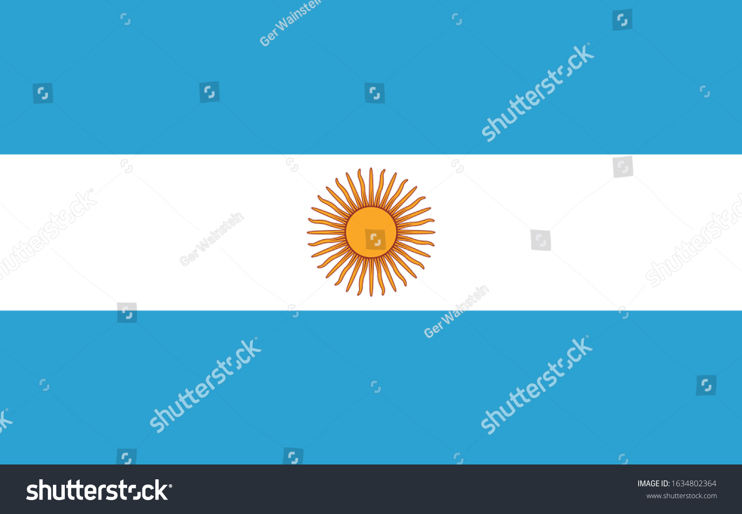 Argentinian Flag Illustration Simple Sun Vector Stock Vector (Royalty ...