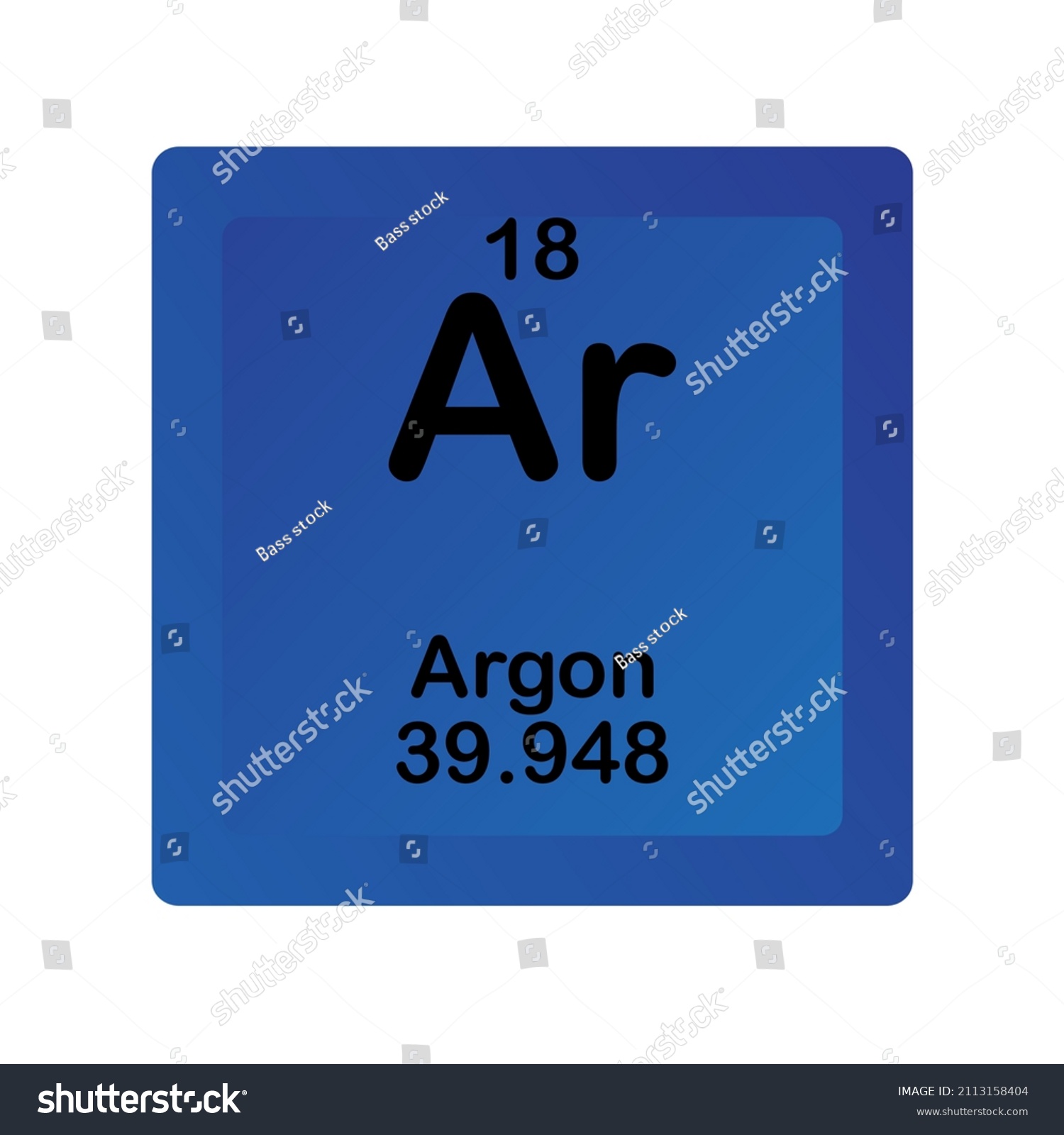 Argon Ar Chemical Element Vector Illustration Stock Vector (Royalty ...