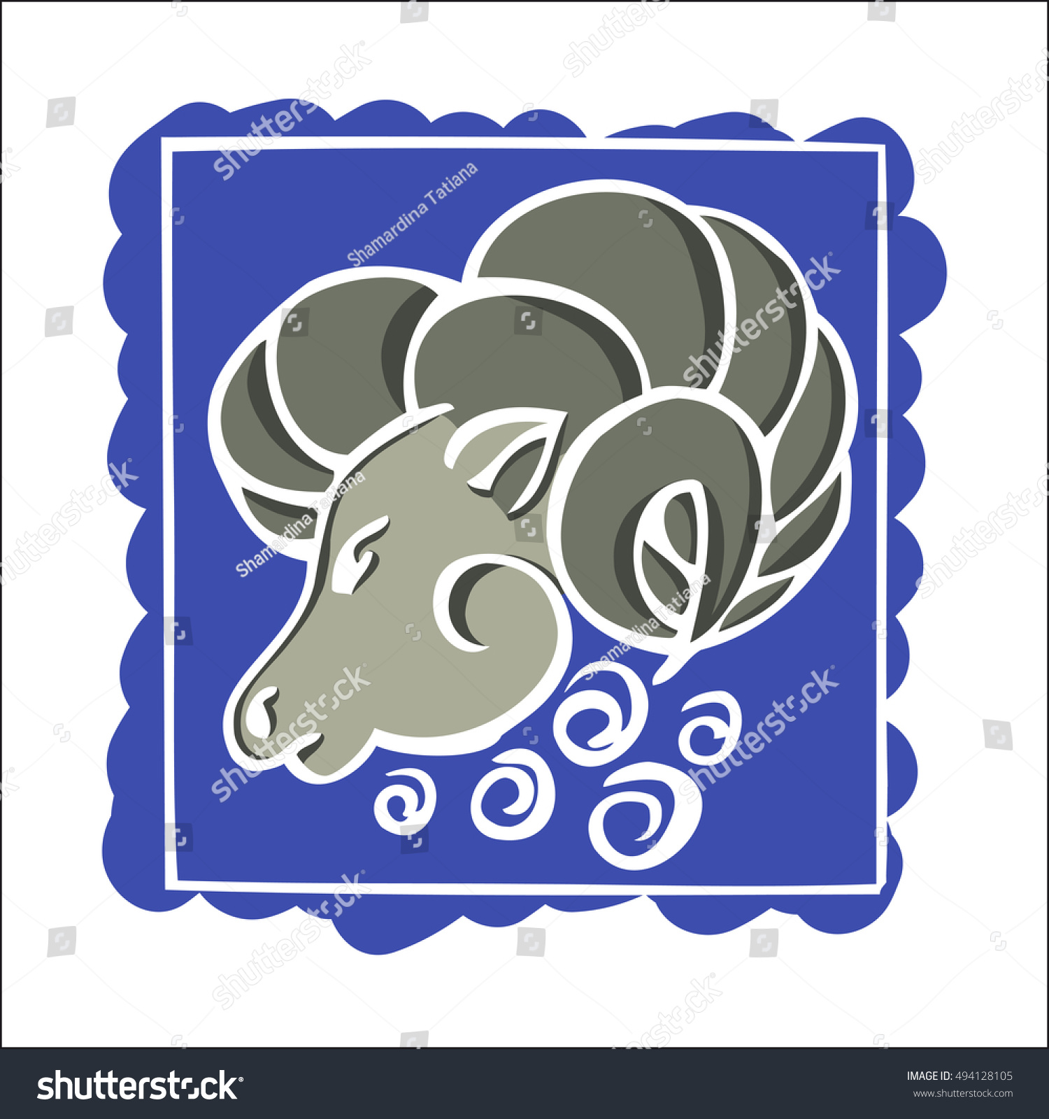 Aries Horoscope Symbol Zodiac Sign Stock Vector (Royalty Free ...