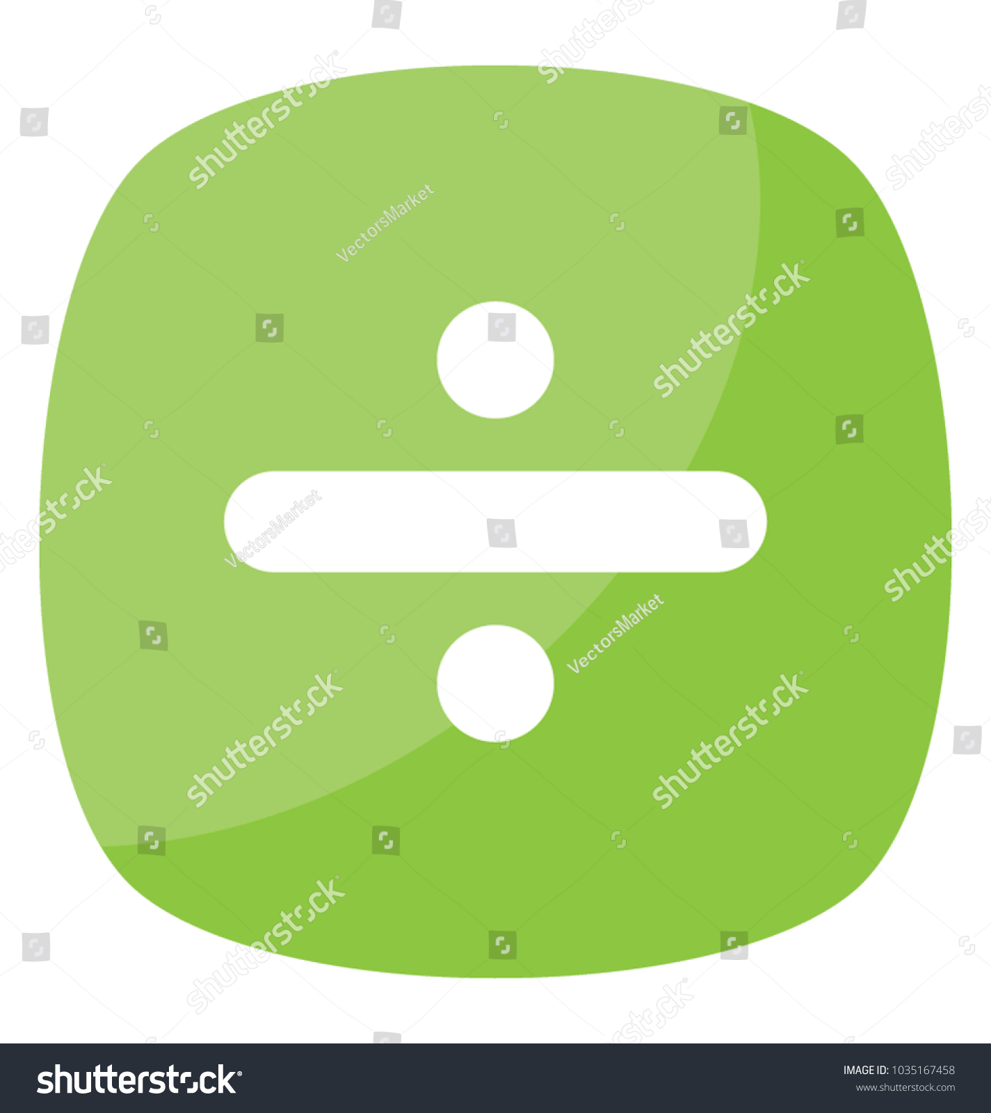 Arithmetic Symbol Divide Sign Representing Division vector de stock