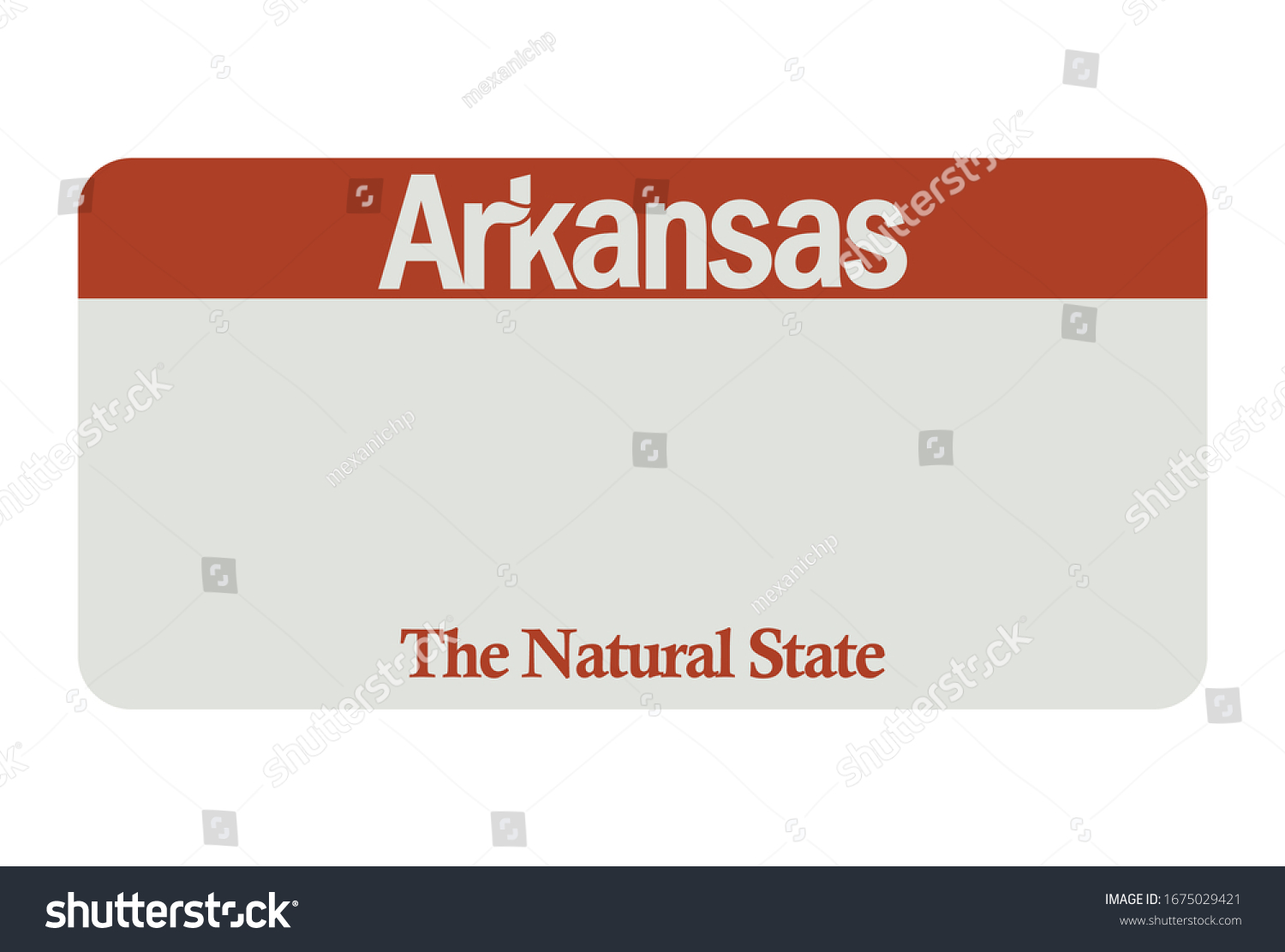 Arkansas License Plate Vector Object On: เวกเตอร์สต็อก (ปลอดค่า