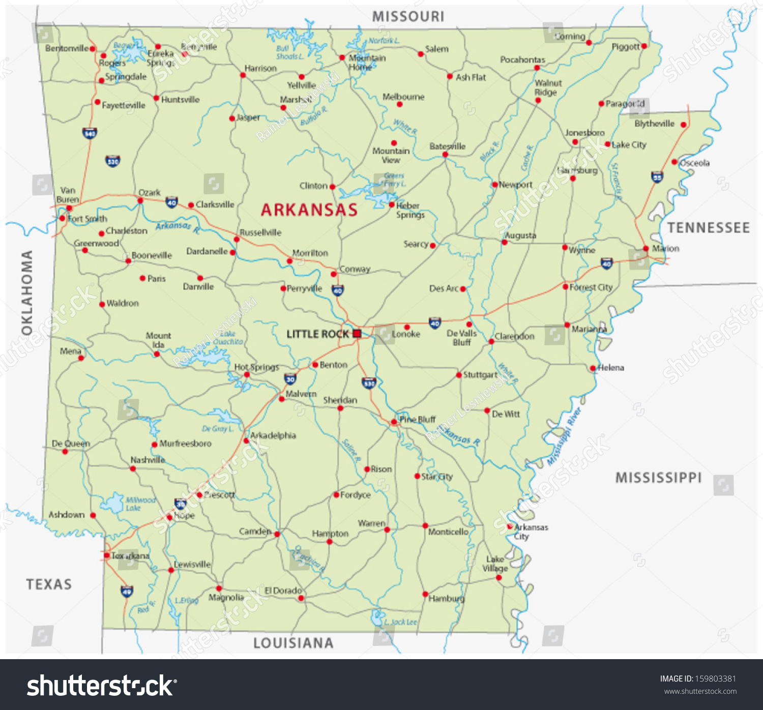 7,129 Arkansas map cities Images, Stock Photos & Vectors | Shutterstock