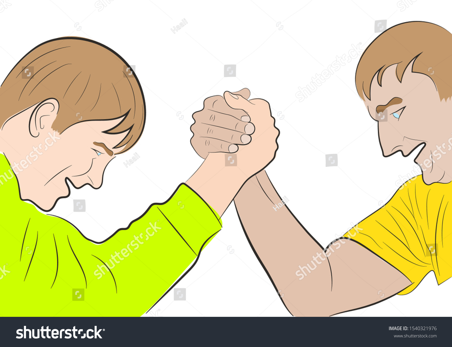 Arm Wrestling Arm Wrestling Competition Hand Stock Vector (Royalty Free ...