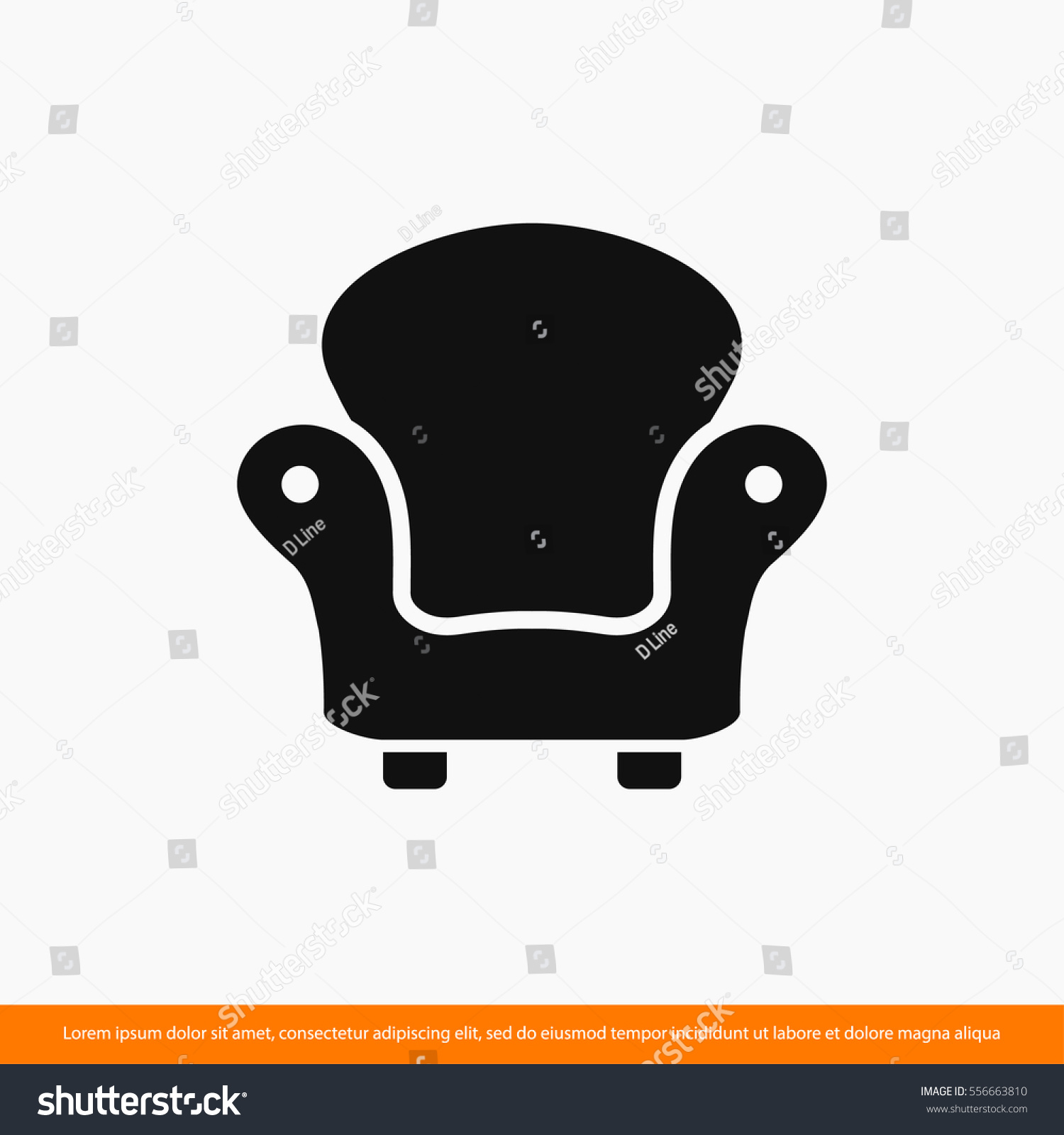 Armchair Chair Design Furniture Icon One Stock Vector 556663810 ... Armchair Chair Design Furniture Icon One Stock Vector 556663810 ...