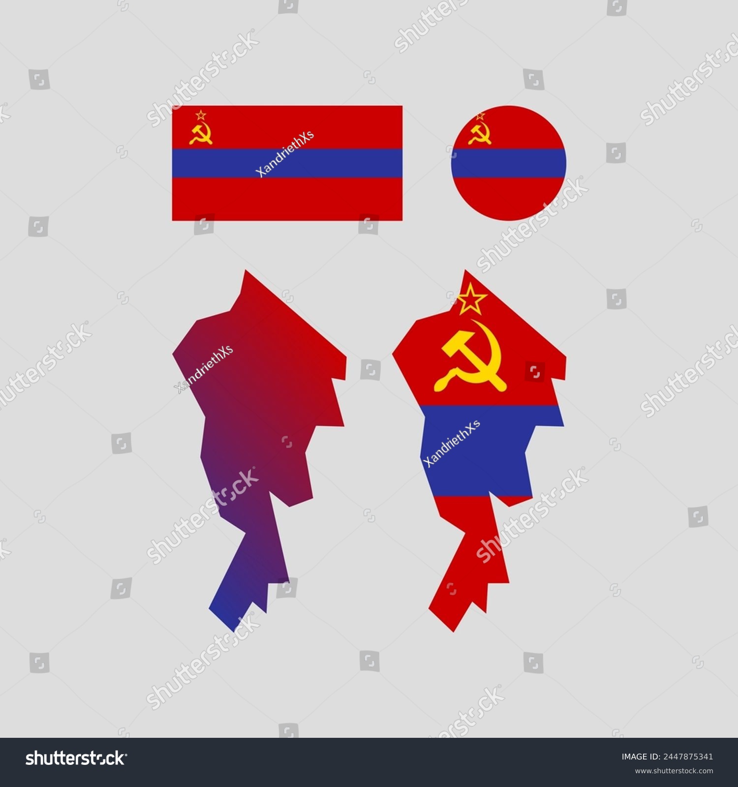SVG of Armenia 1952 national map and flag vectors set.... svg