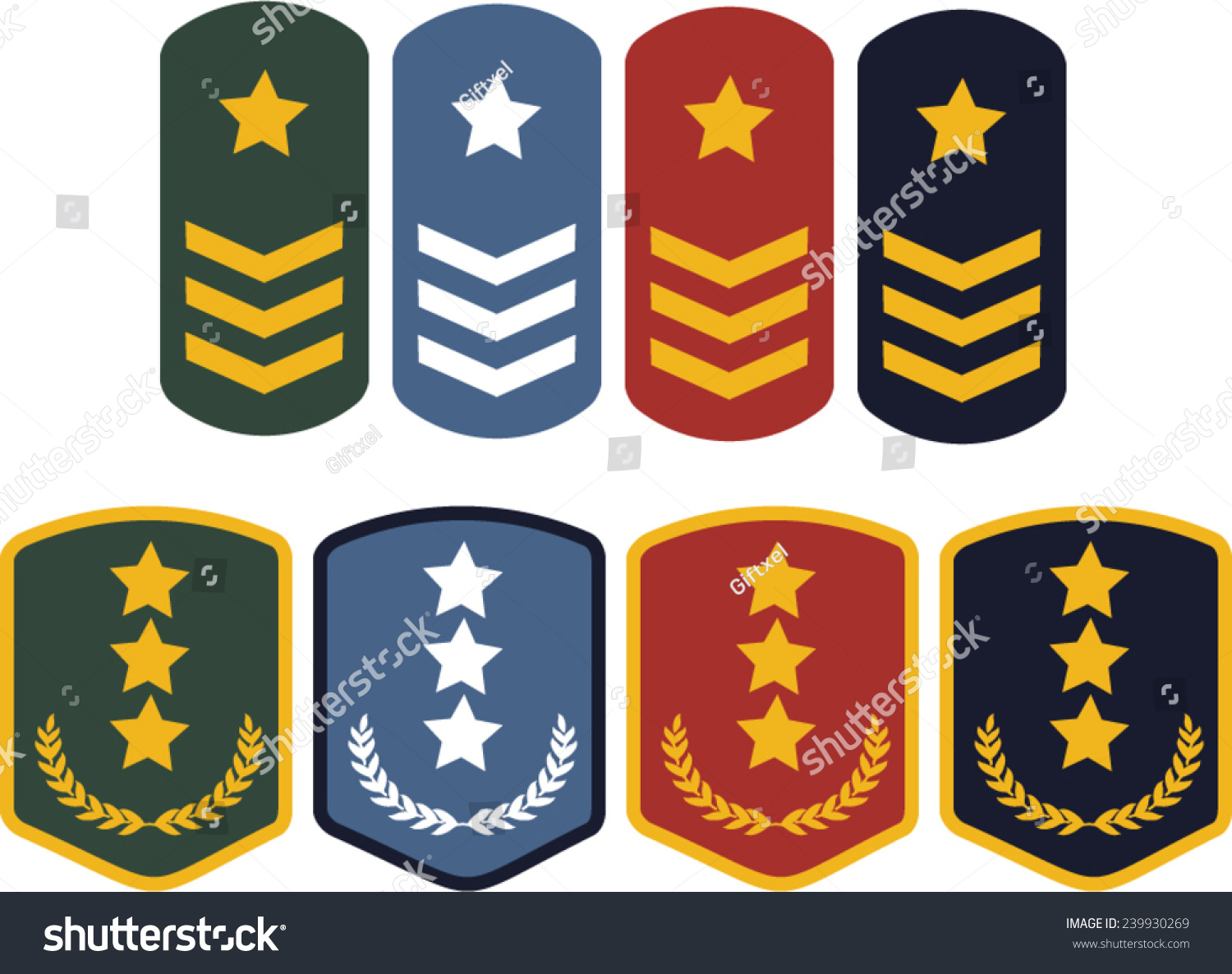 Army Badges Stock Vector Illustration 239930269 : Shutterstock